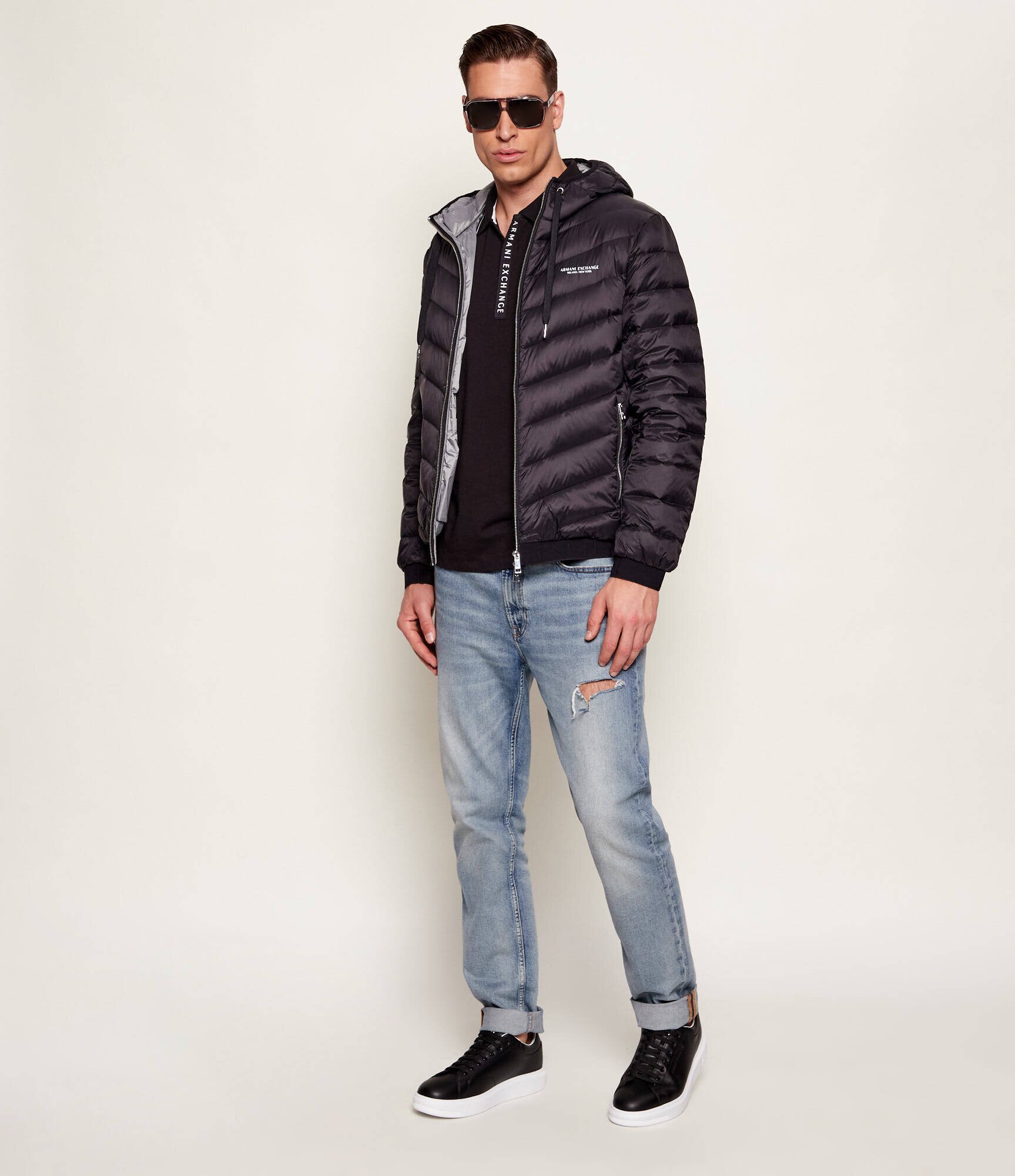 Armani Exchange De piele teniși ENGLISH