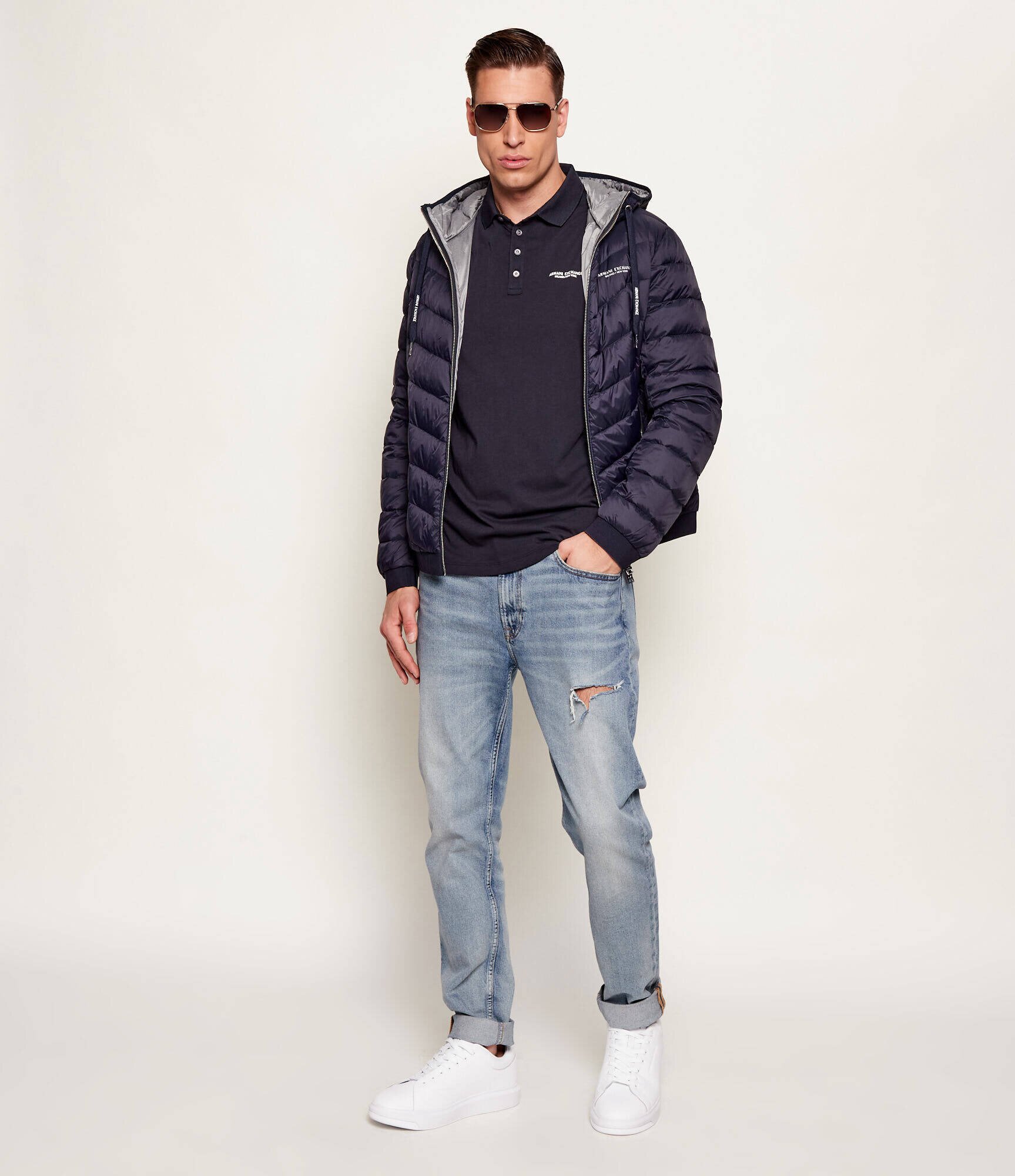 Armani Exchange De piele teniși ENGLISH