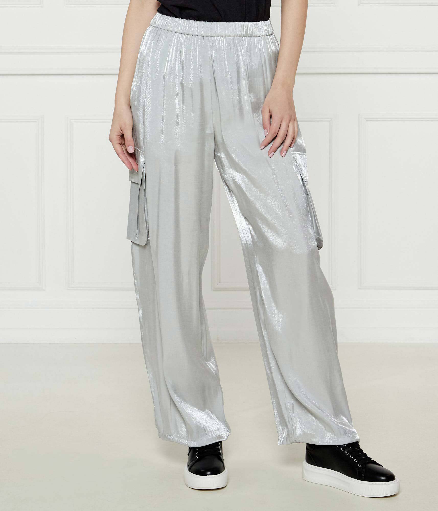 Armani Exchange De satin pantaloni cargo | Loose fit