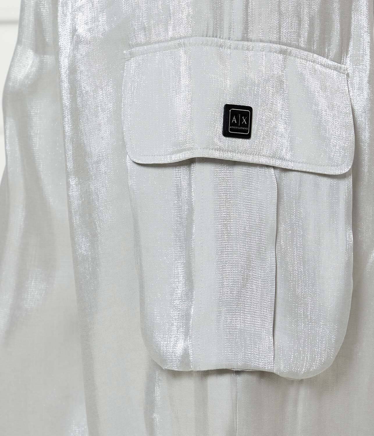 Armani Exchange De satin pantaloni cargo | Loose fit