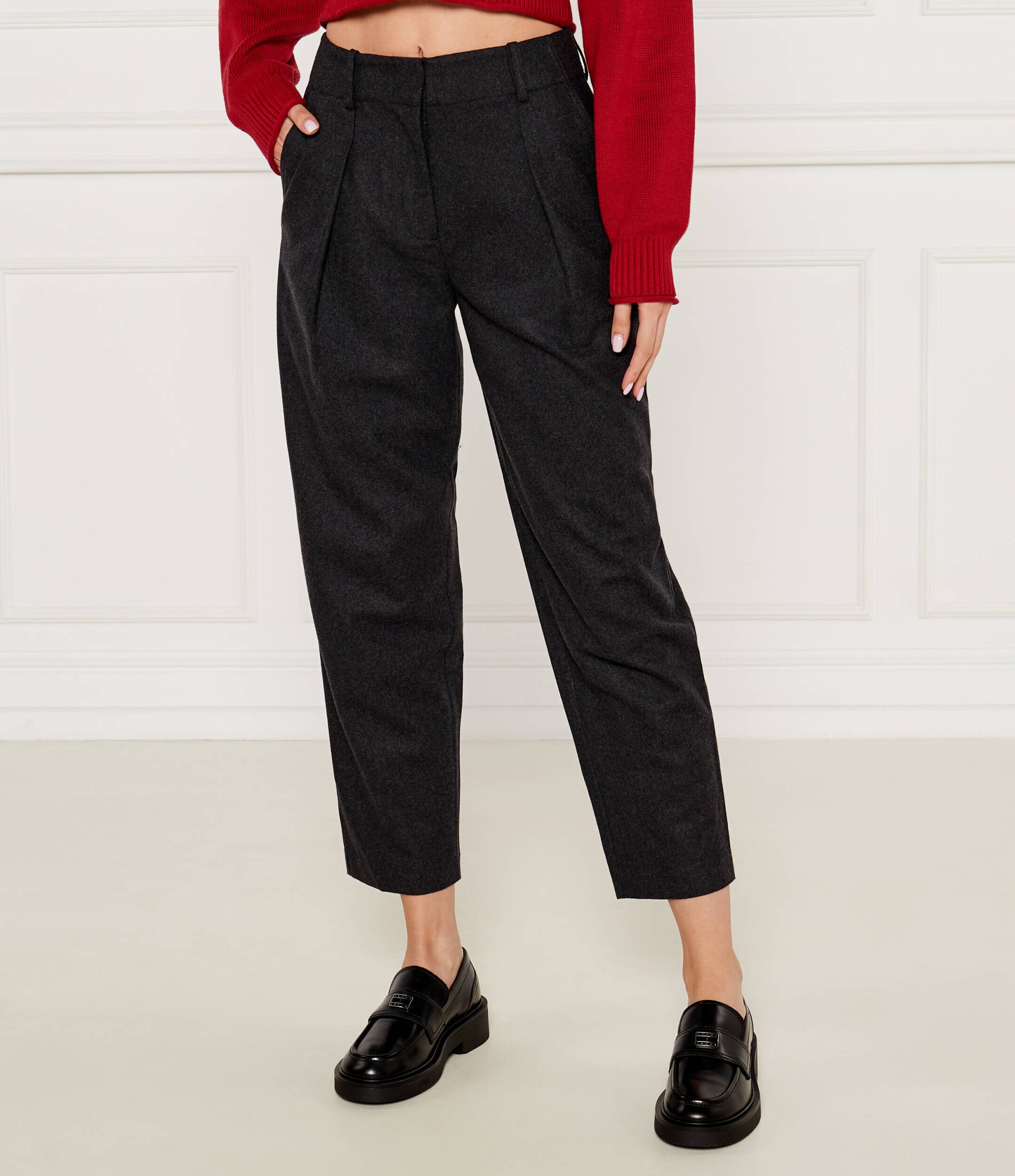 Armani Exchange Pantaloni chino | Regular Fit cu adaos de lână