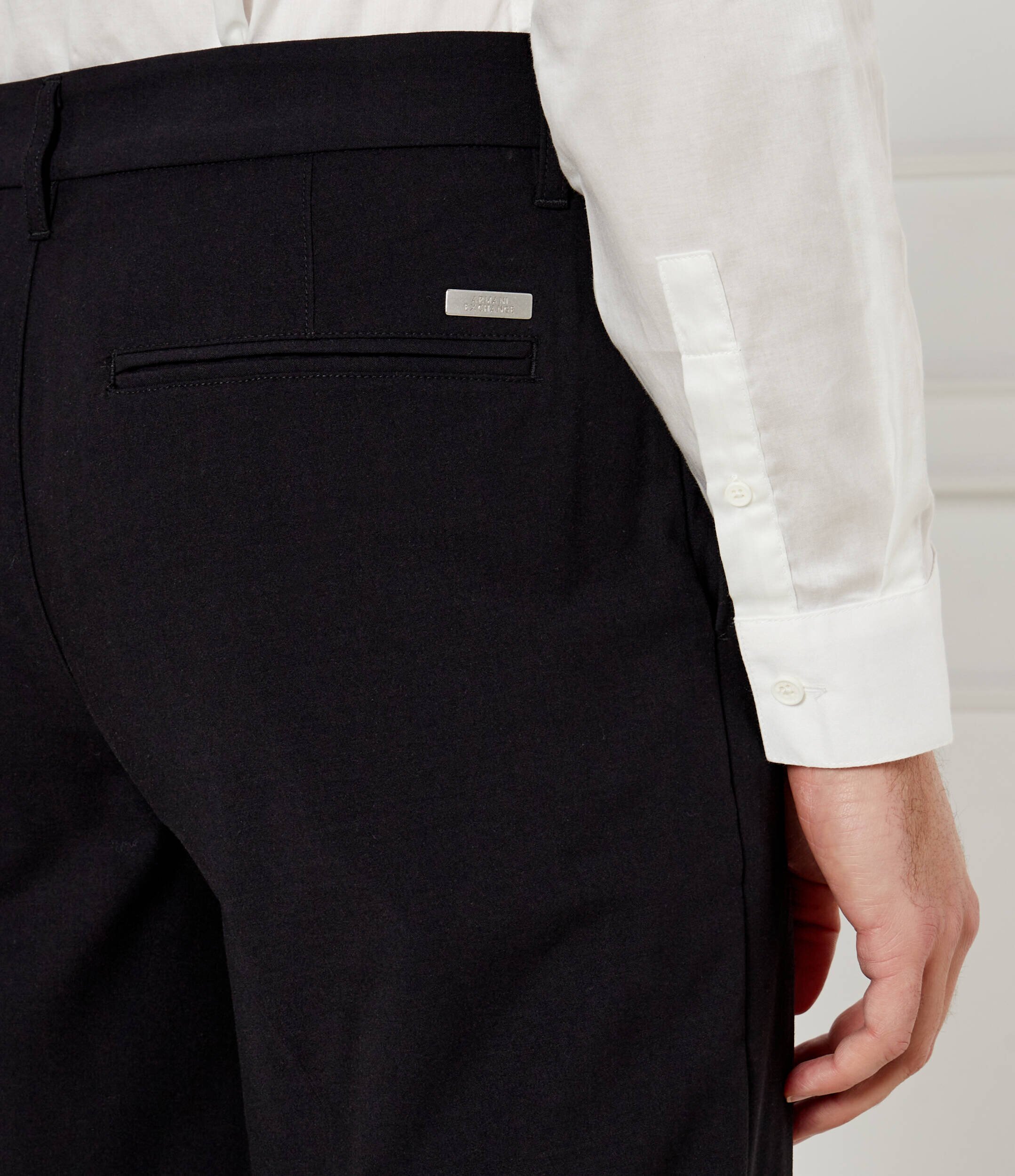 Armani Exchange Pantaloni | Slim Fit cu adaos de lână
