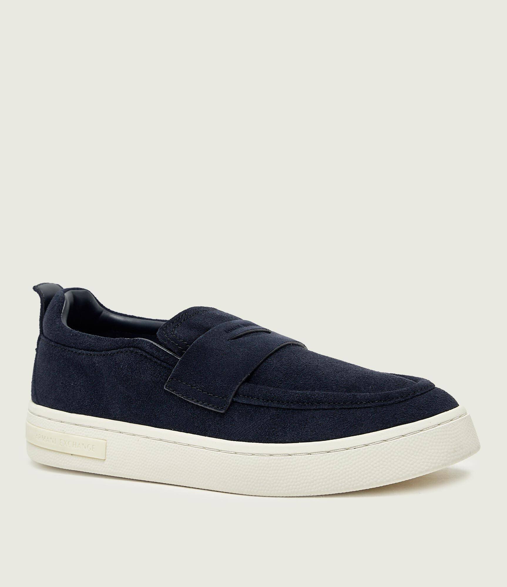 Armani Exchange Pantofi loafer | piele întoarsă