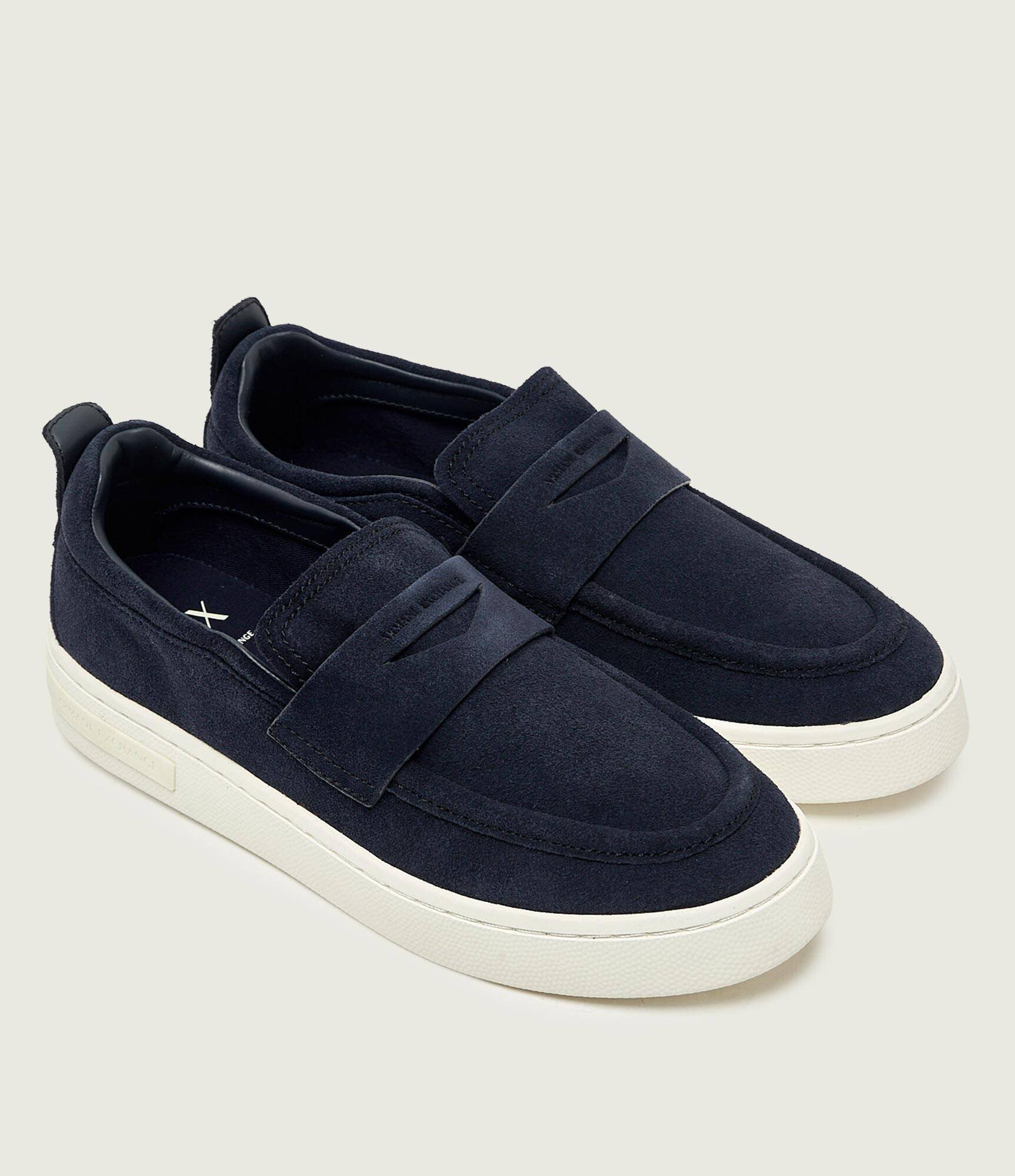 Armani Exchange Pantofi loafer | piele întoarsă