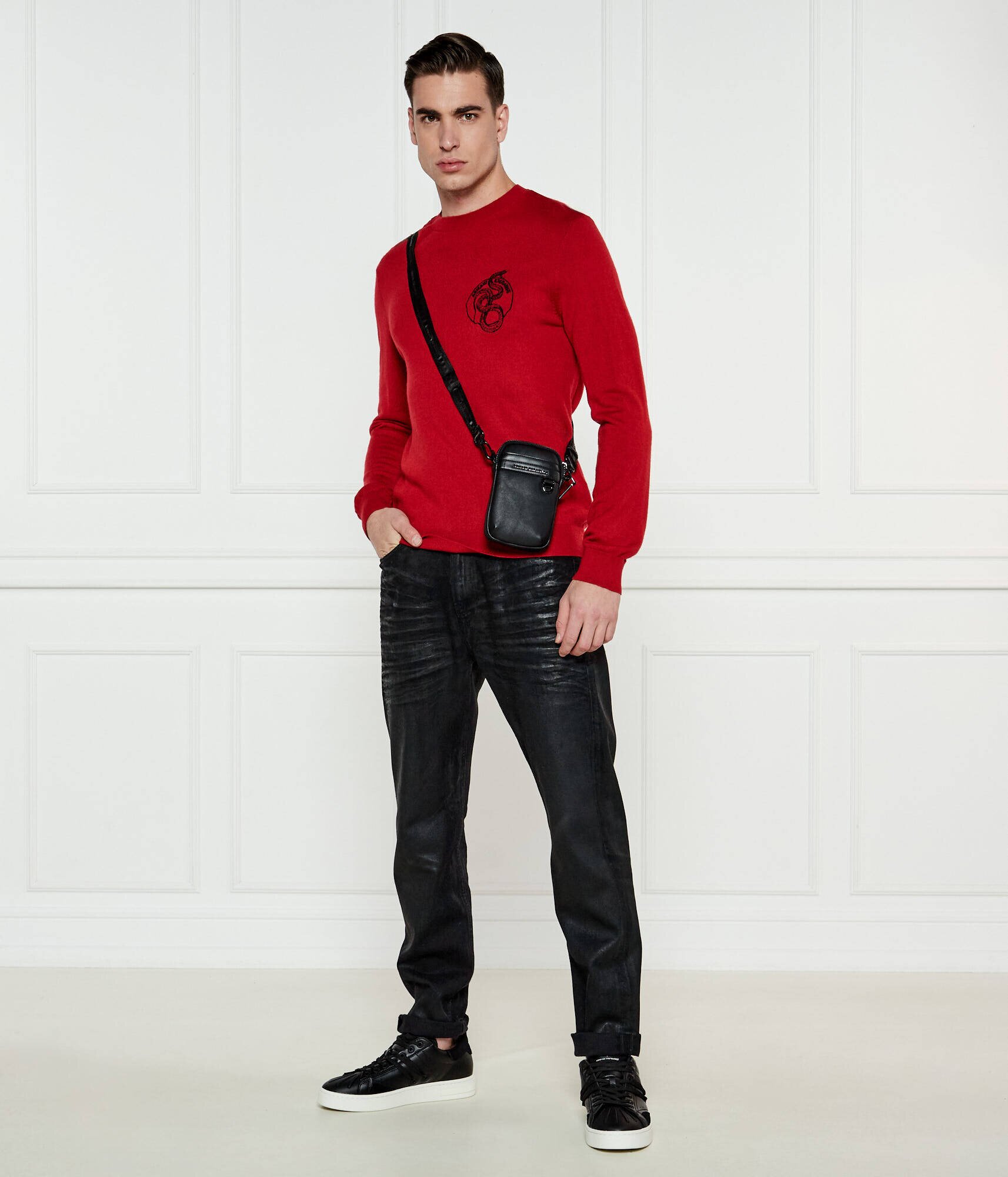Armani Exchange Pulover | Regular Fit cu adaos de lână