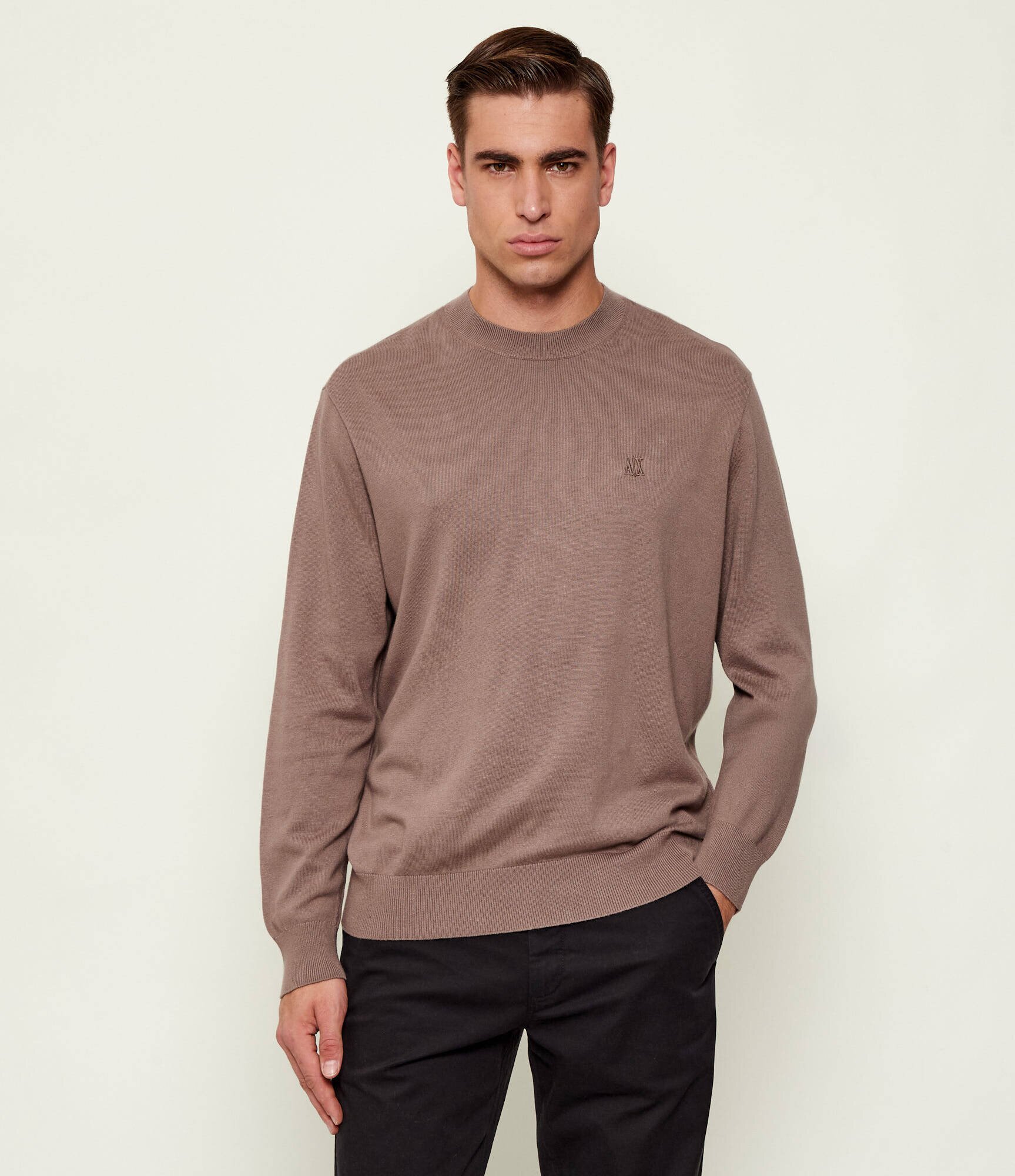 Armani Exchange Pulover | regular fit cu adaos de mătase