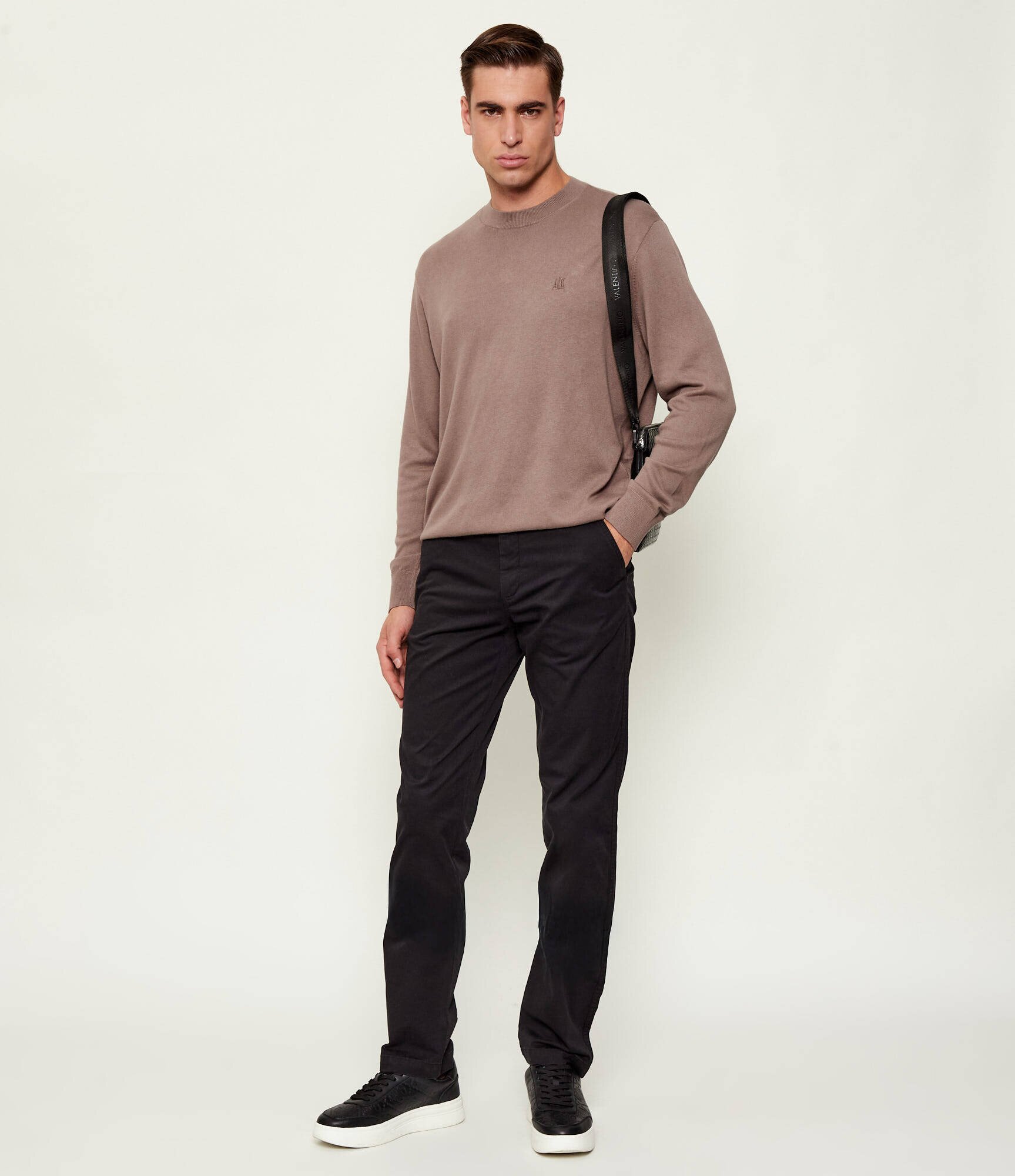 Armani Exchange Pulover | regular fit cu adaos de mătase