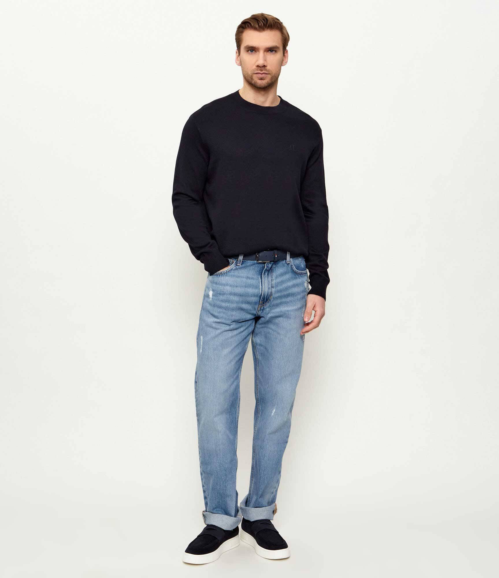 Armani Exchange Pulover | regular fit cu adaos de mătase