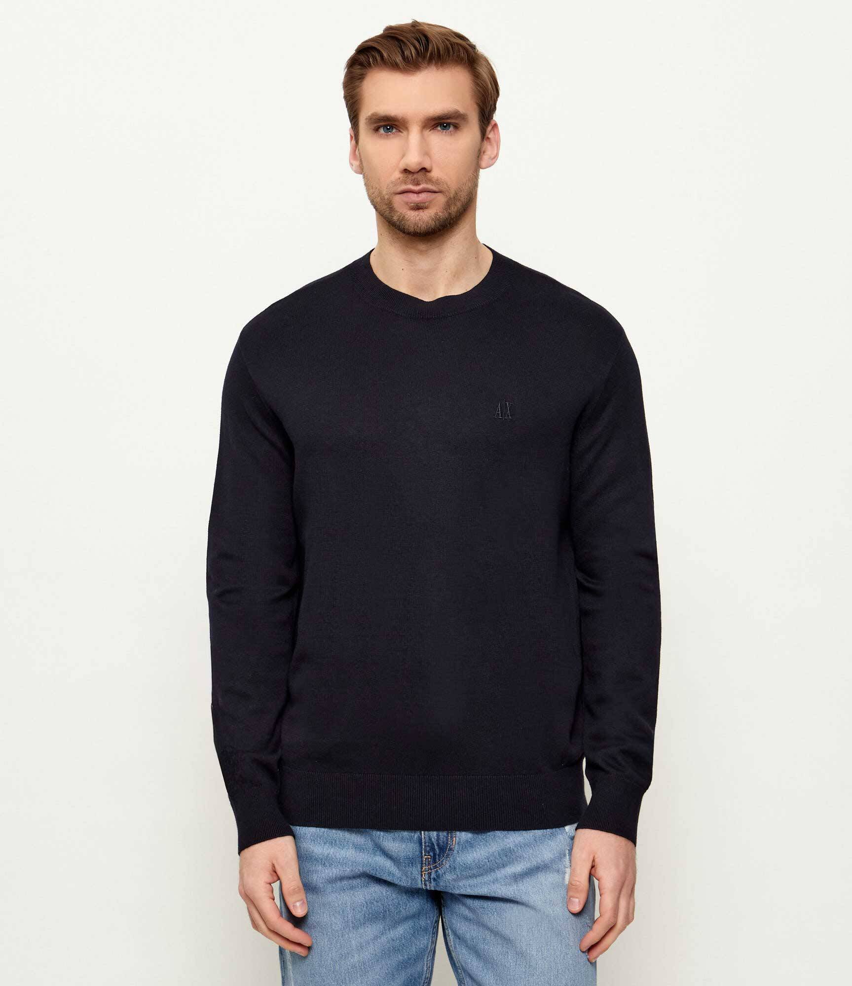 Armani Exchange Pulover | regular fit cu adaos de mătase