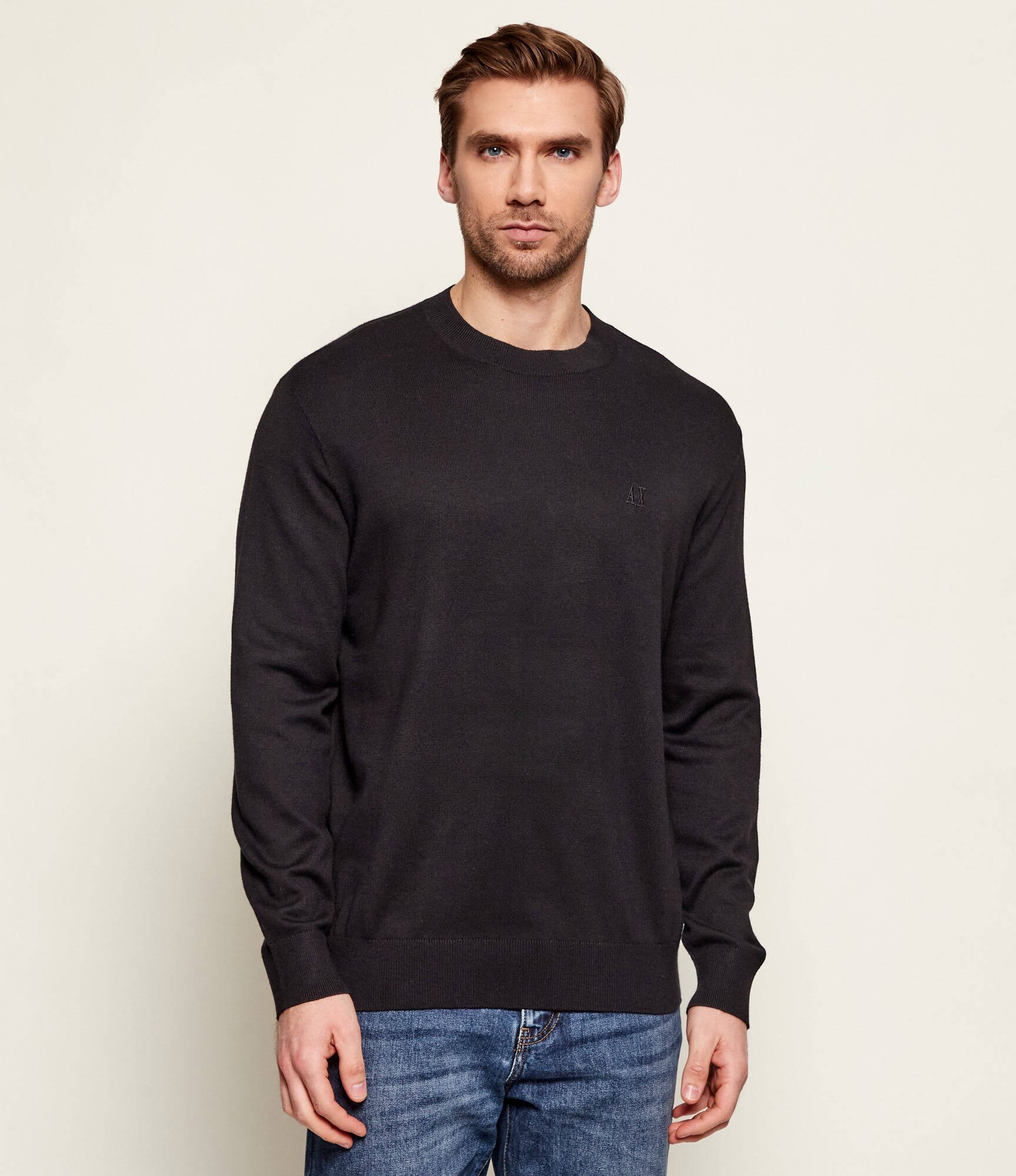 Armani Exchange Pulover | regular fit cu adaos de mătase