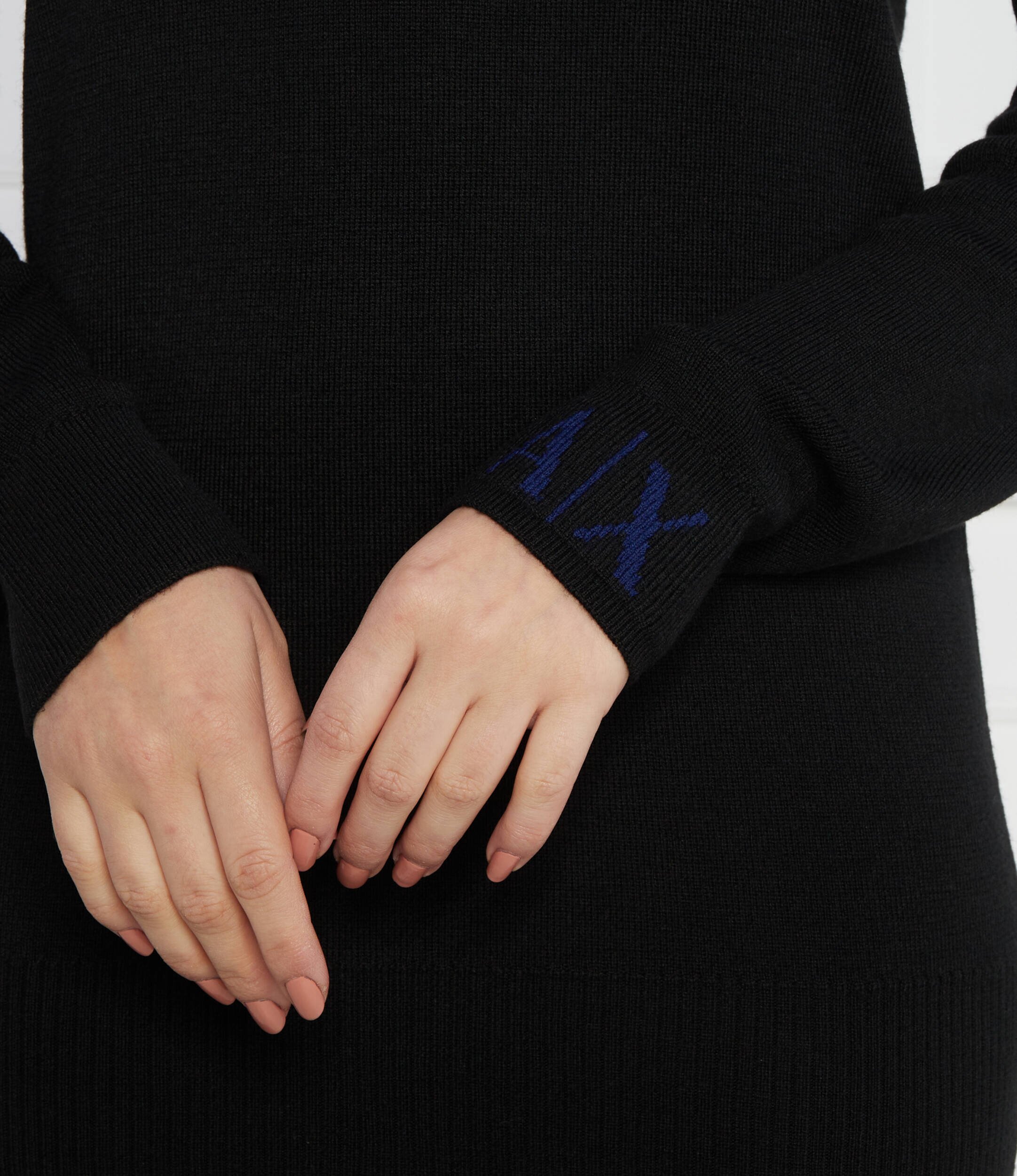 Armani Exchange Rochie Vestito cu adaos de lână