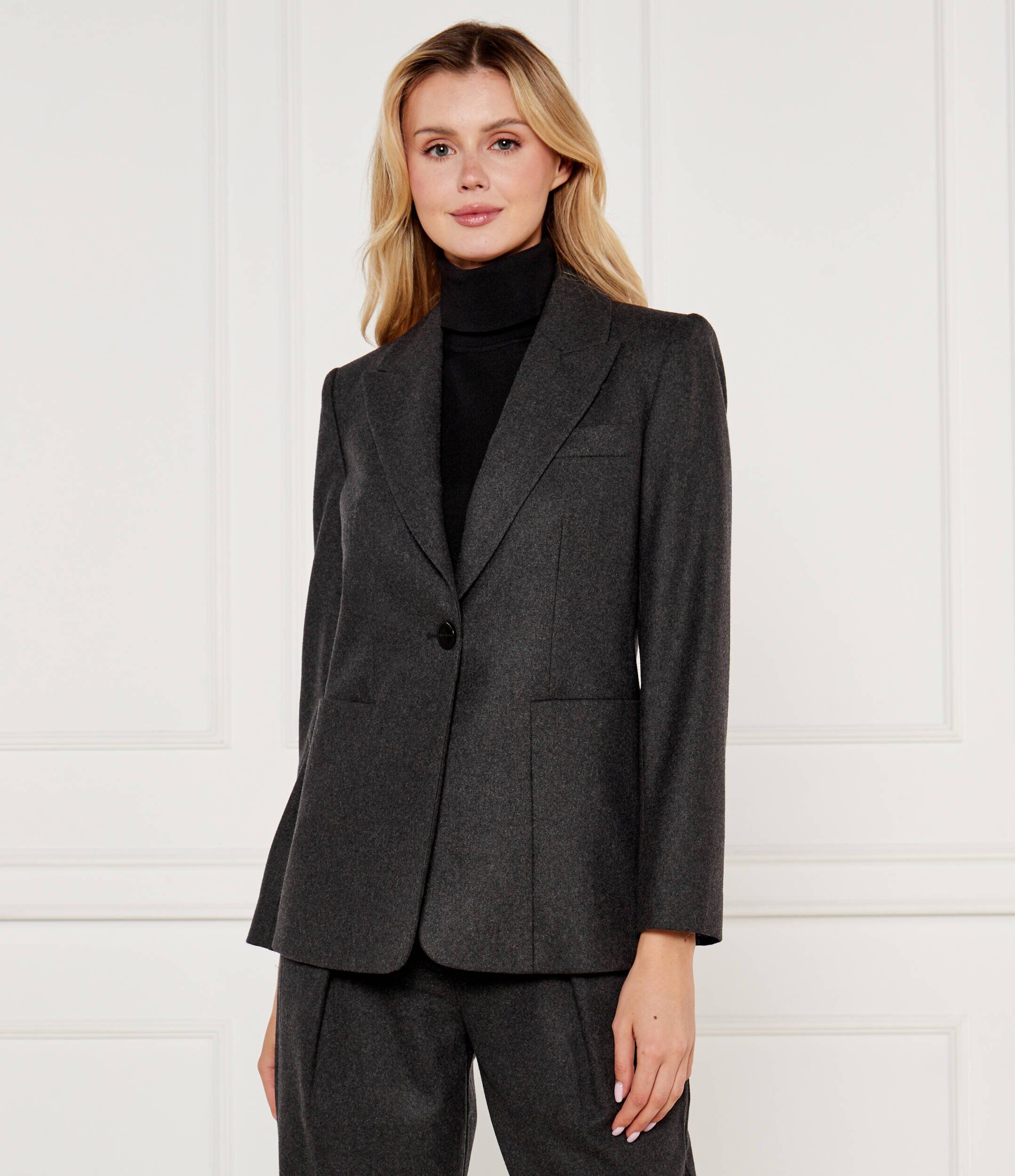 Armani Exchange Sacou | Regular Fit cu adaos de lână