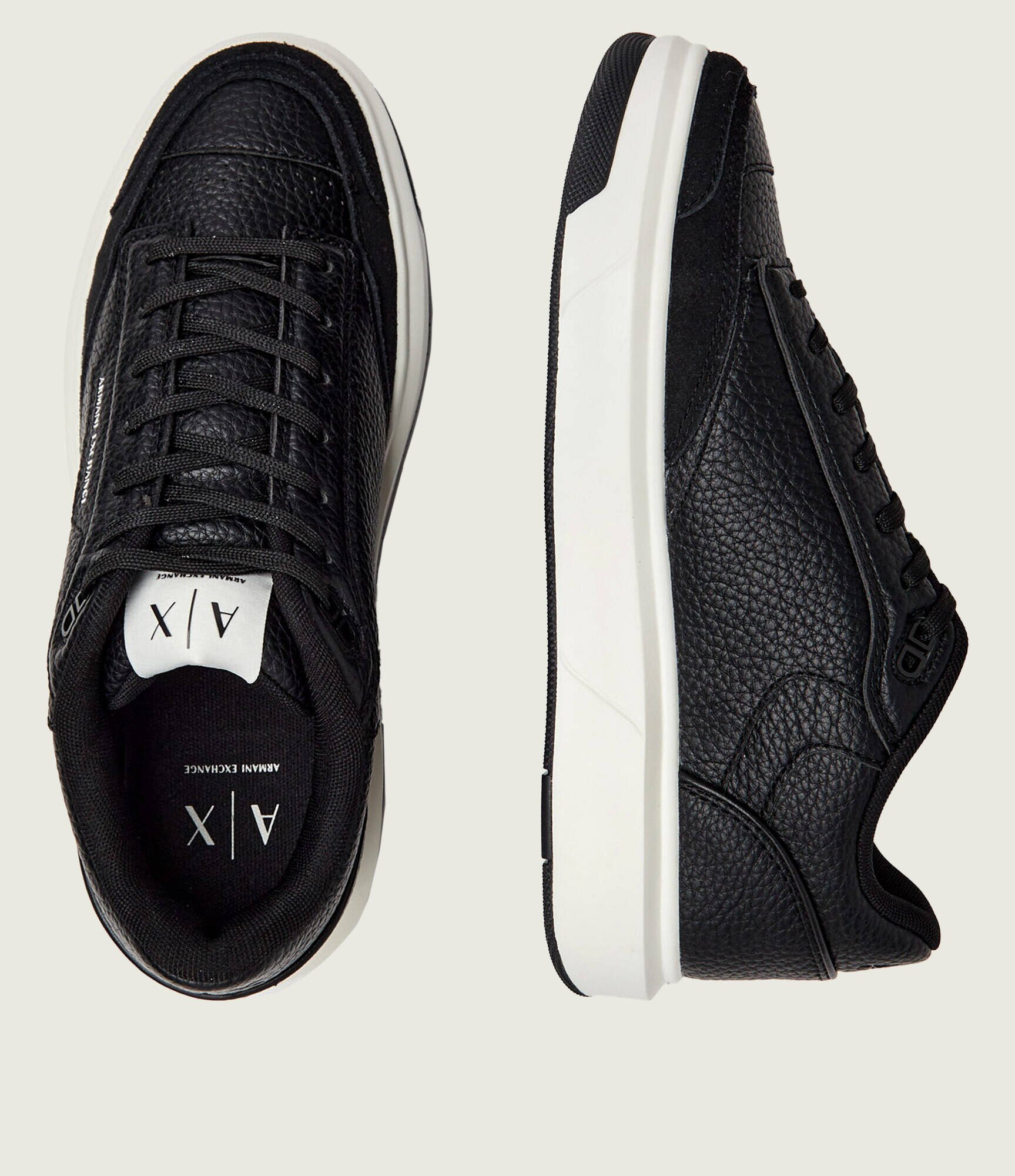 Armani Exchange Sneakers cu adaos de piele