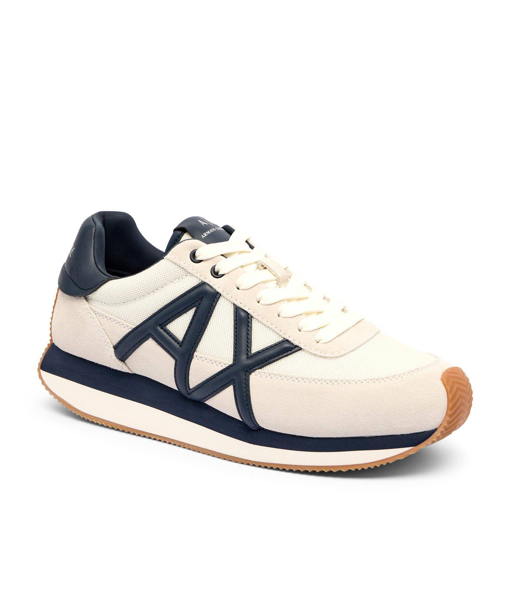 Armani Exchange Sneakers cu adaos de piele