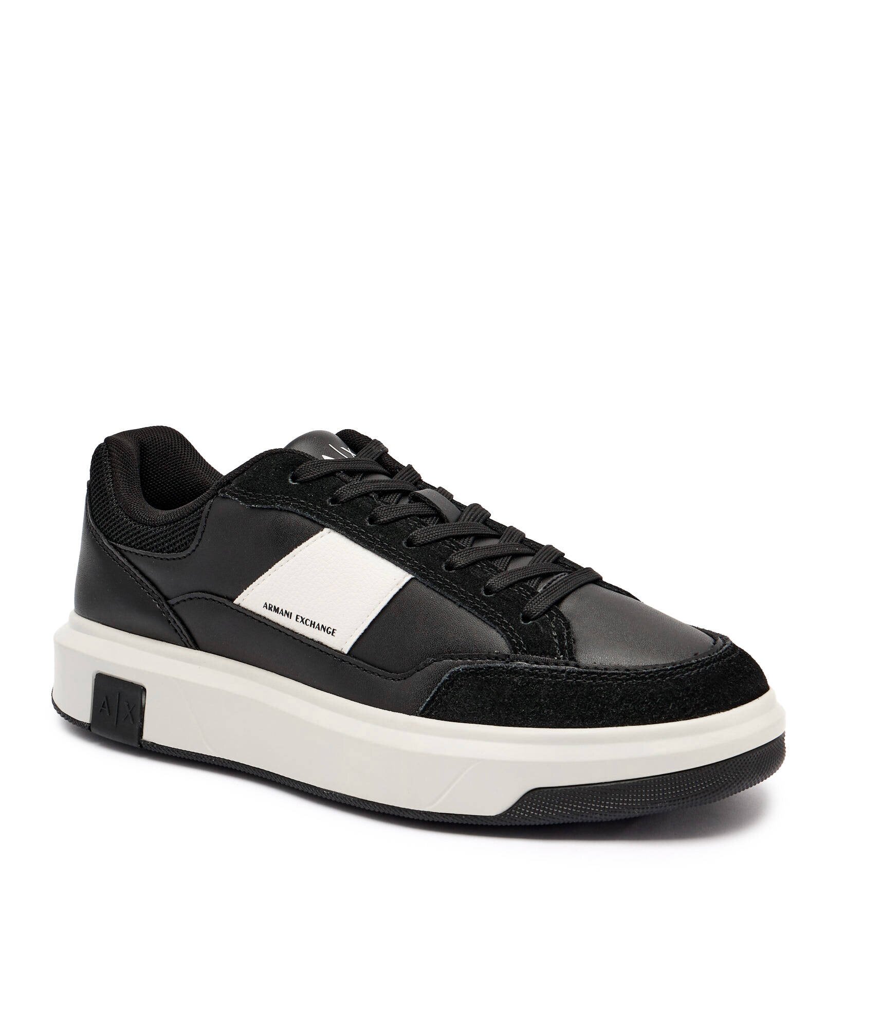 Armani Exchange Sneakers cu adaos de piele