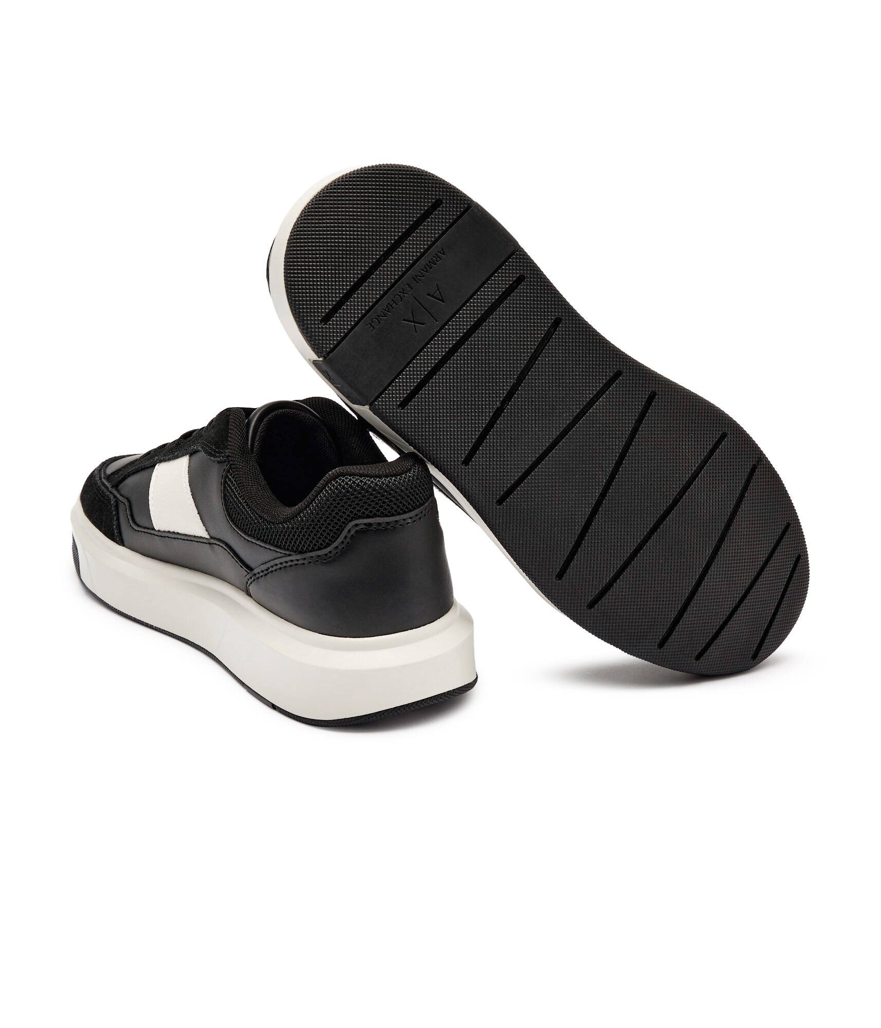 Armani Exchange Sneakers cu adaos de piele