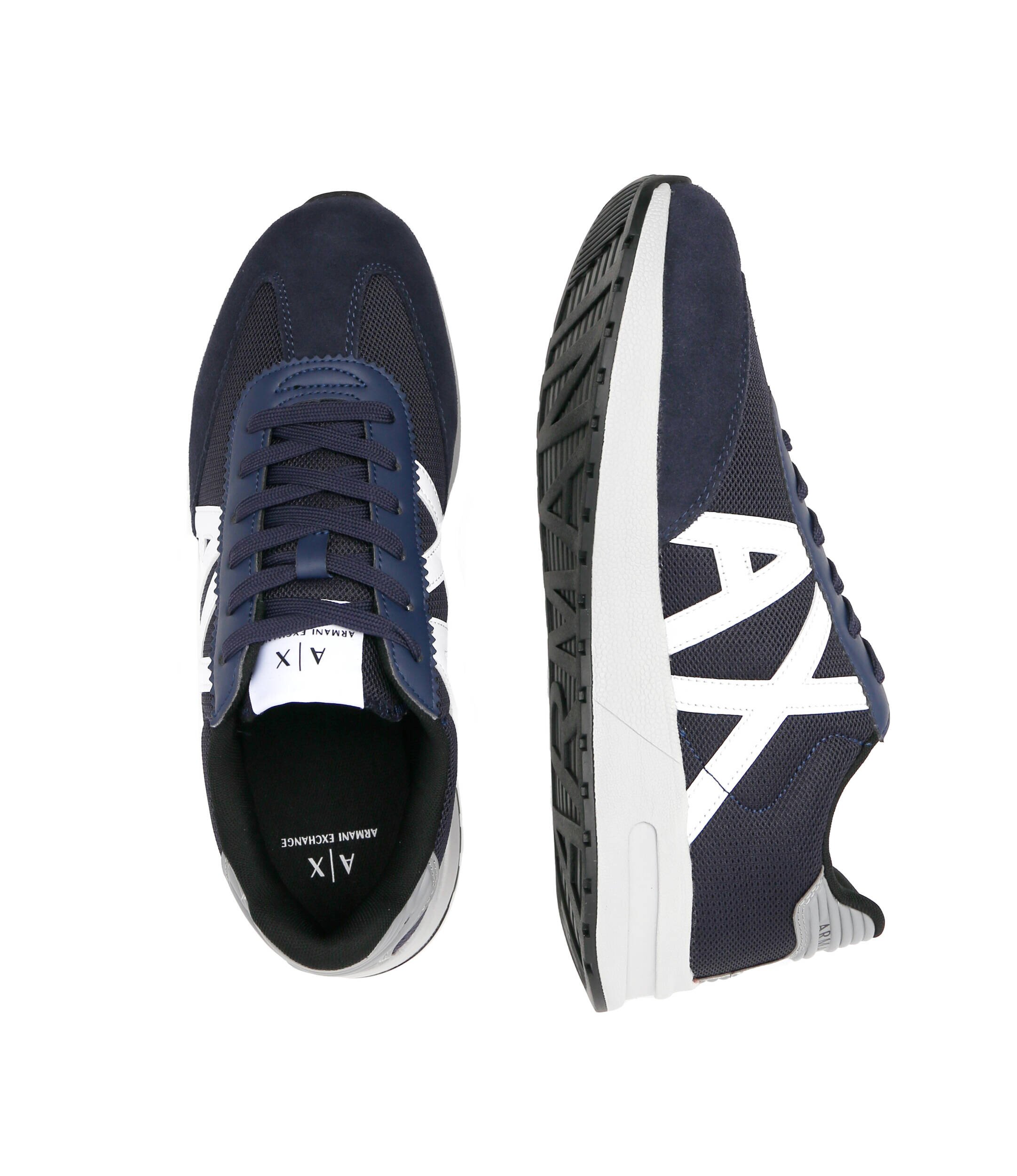 Armani Exchange Sneakers cu adaos de piele
