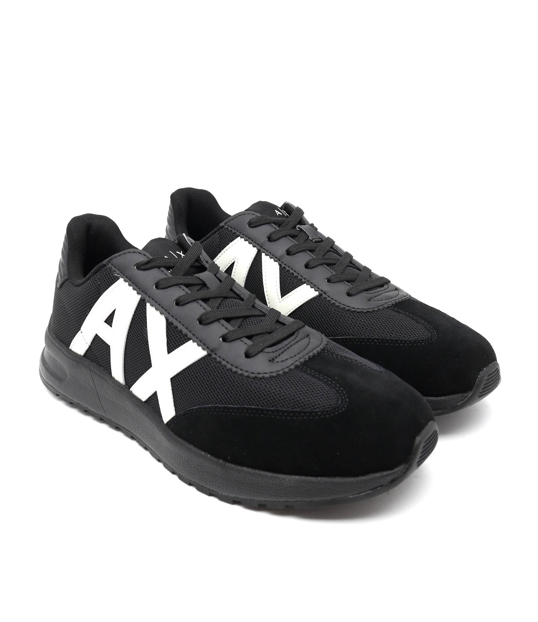 Armani Exchange Sneakers cu adaos de piele