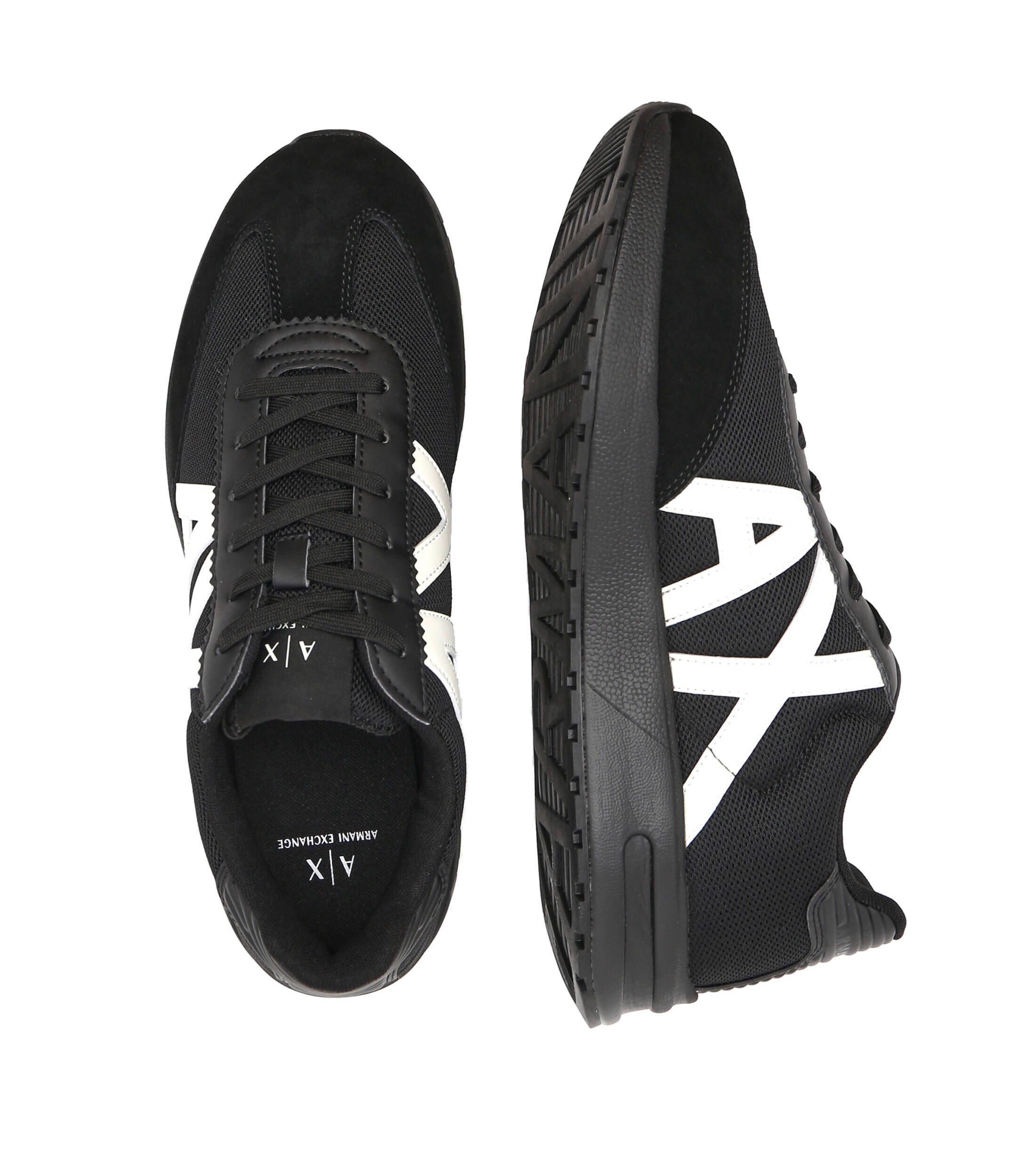 Armani Exchange Sneakers cu adaos de piele