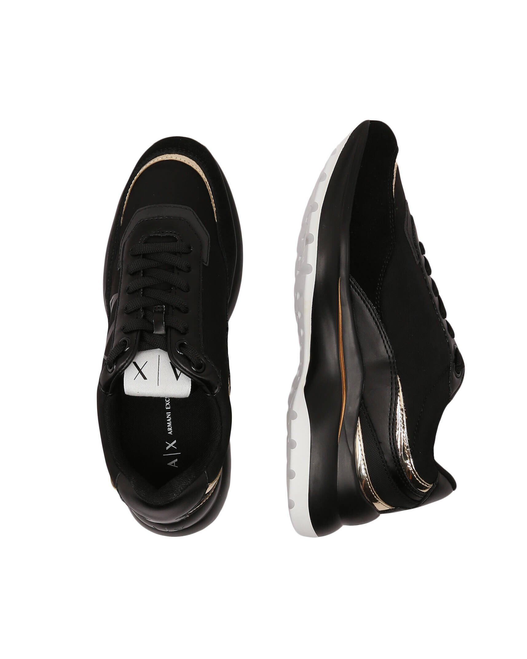 Armani Exchange Sneakers cu adaos de piele