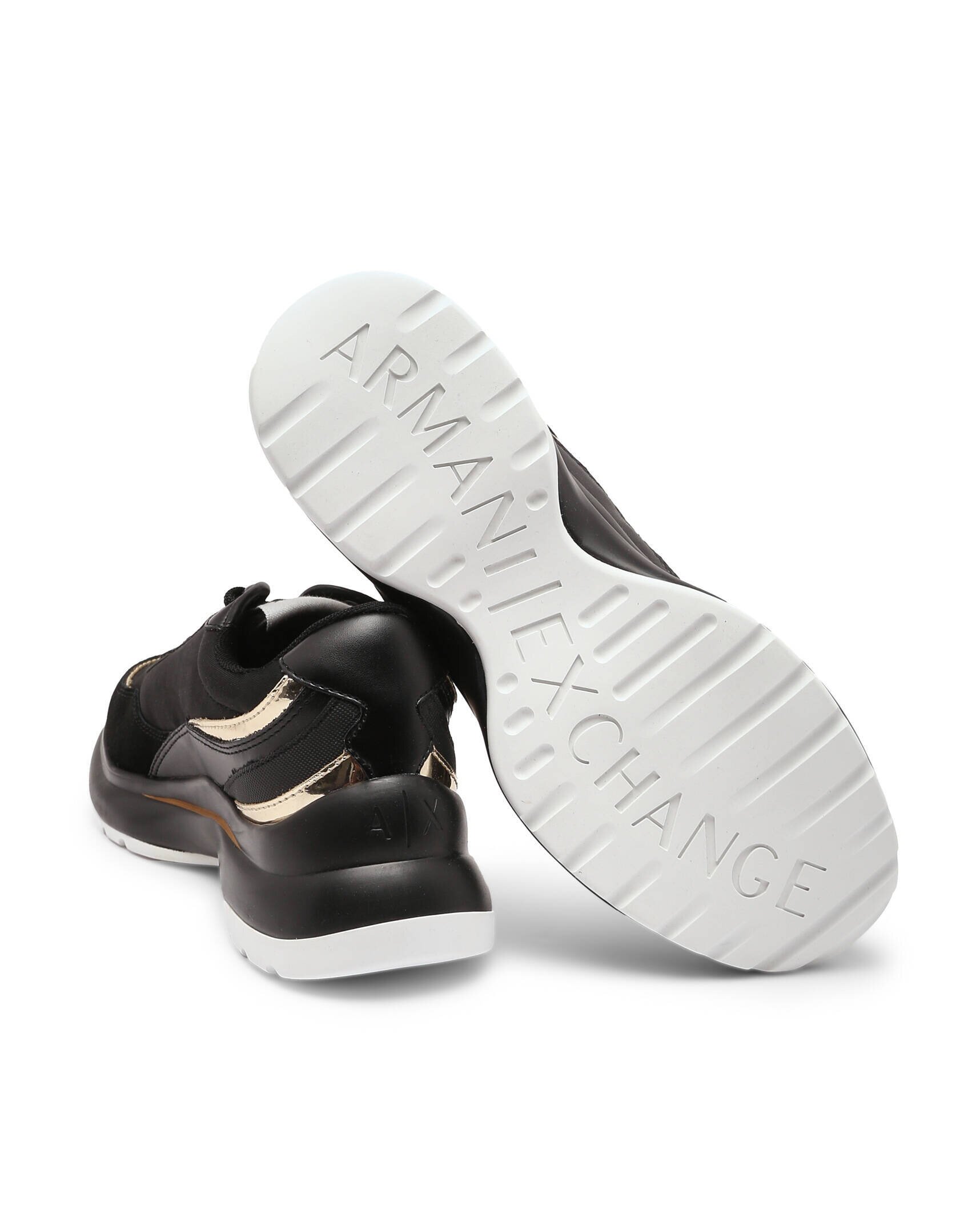 Armani Exchange Sneakers cu adaos de piele