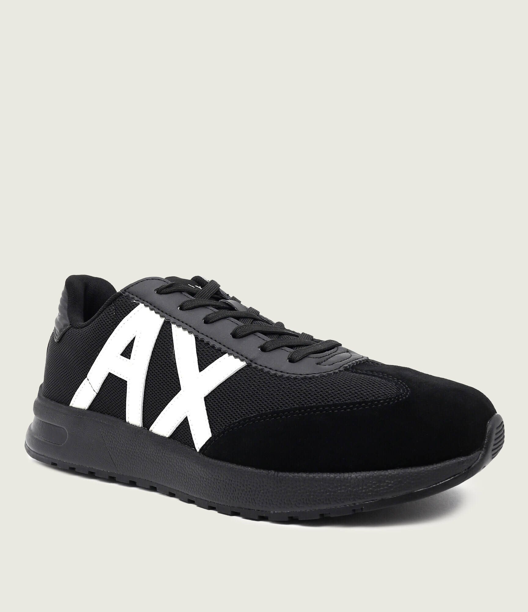 Armani Exchange Sneakers cu adaos de piele