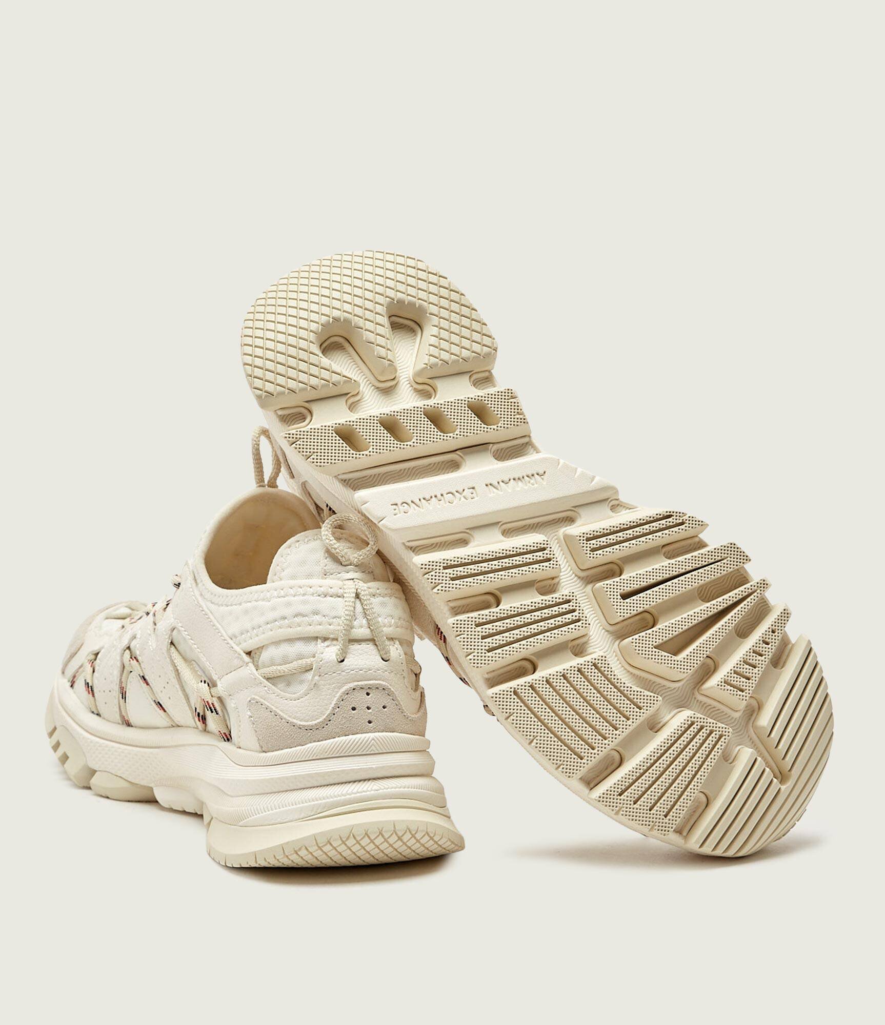 Armani Exchange Sneakers cu adaos de piele