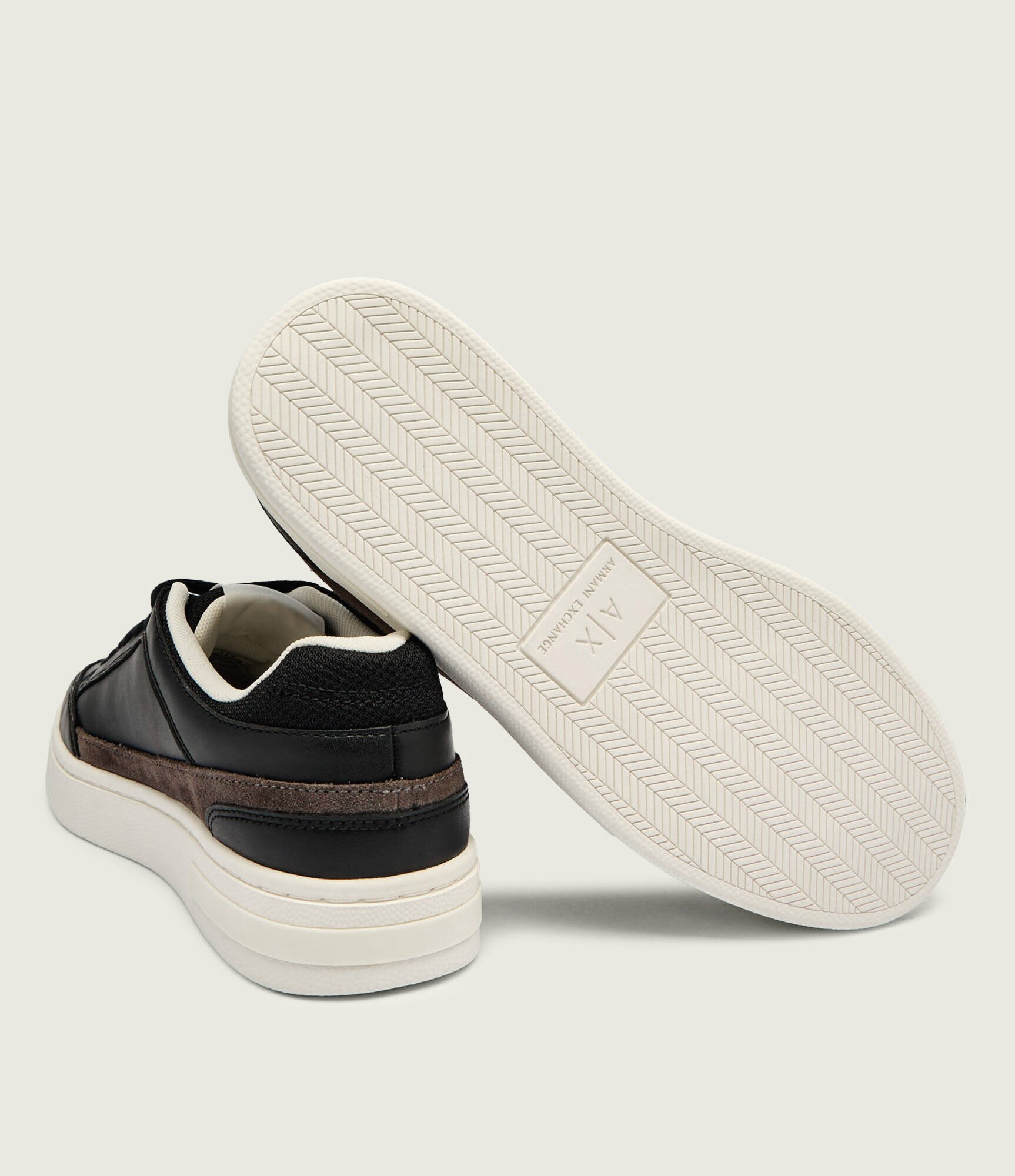 Armani Exchange Sneakers cu adaos de piele