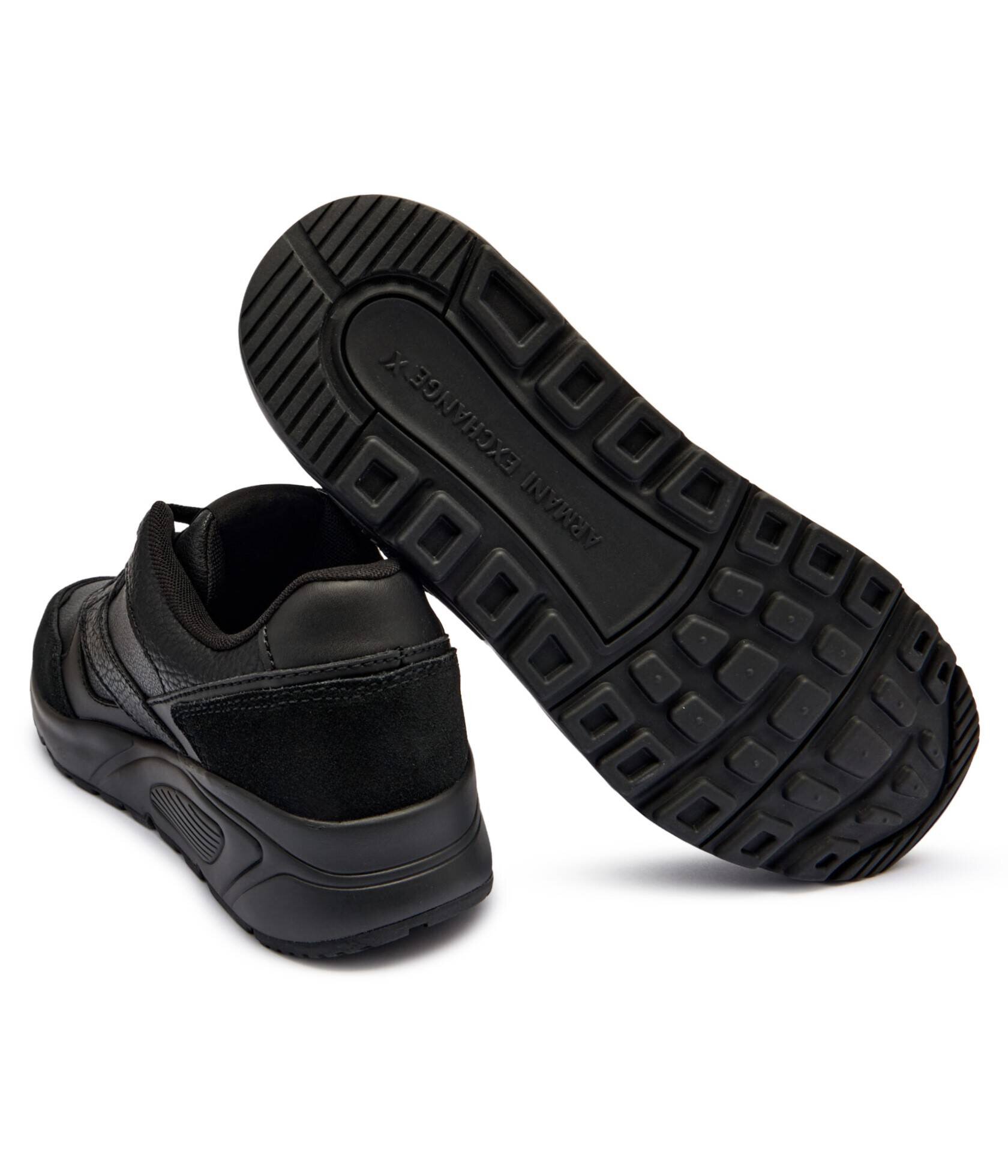 Armani Exchange Sneakers cu adaos de piele