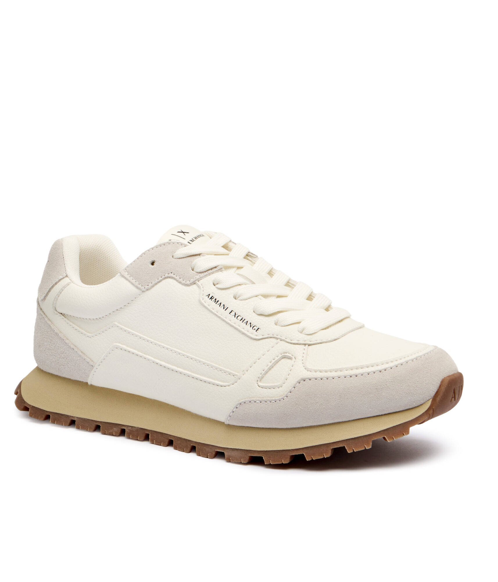 Armani Exchange Sneakers cu adaos de piele