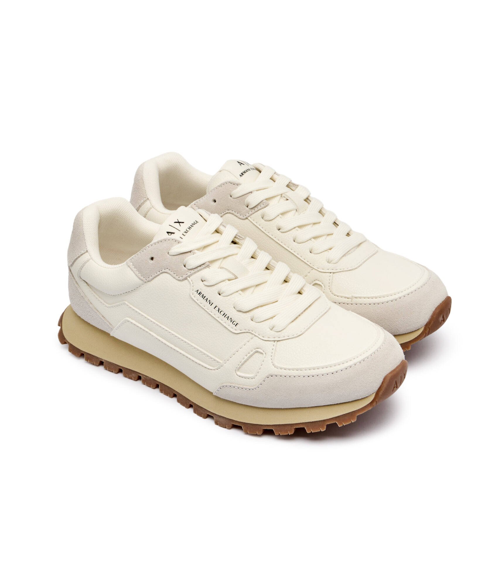 Armani Exchange Sneakers cu adaos de piele