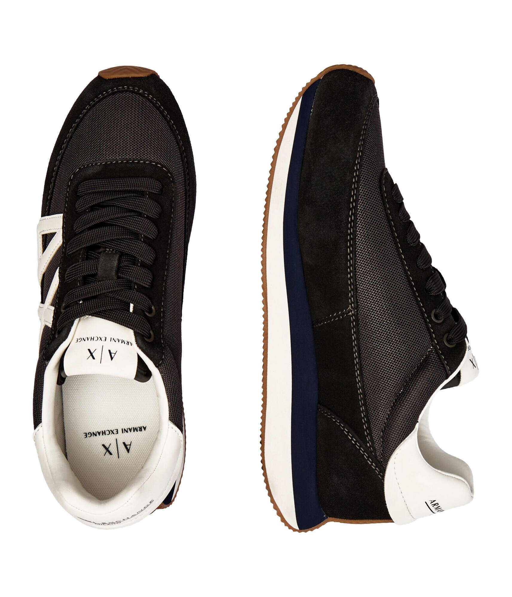 Armani Exchange Sneakers cu adaos de piele