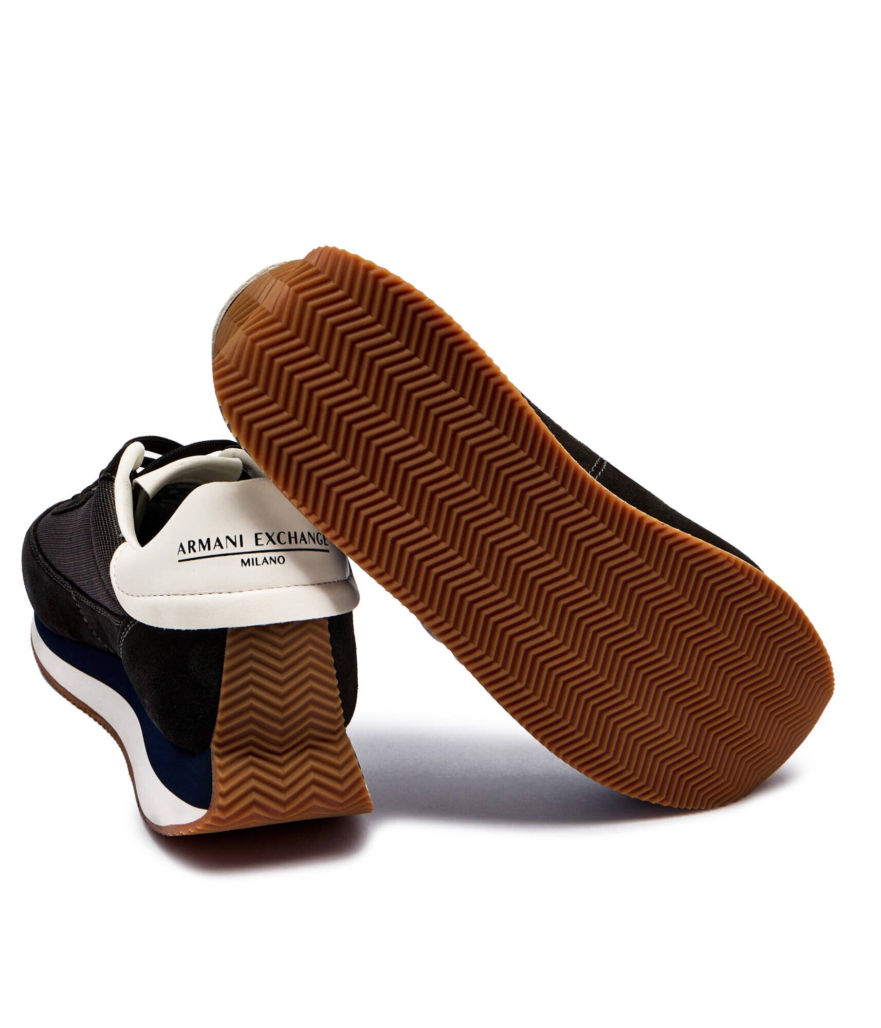 Armani Exchange Sneakers cu adaos de piele
