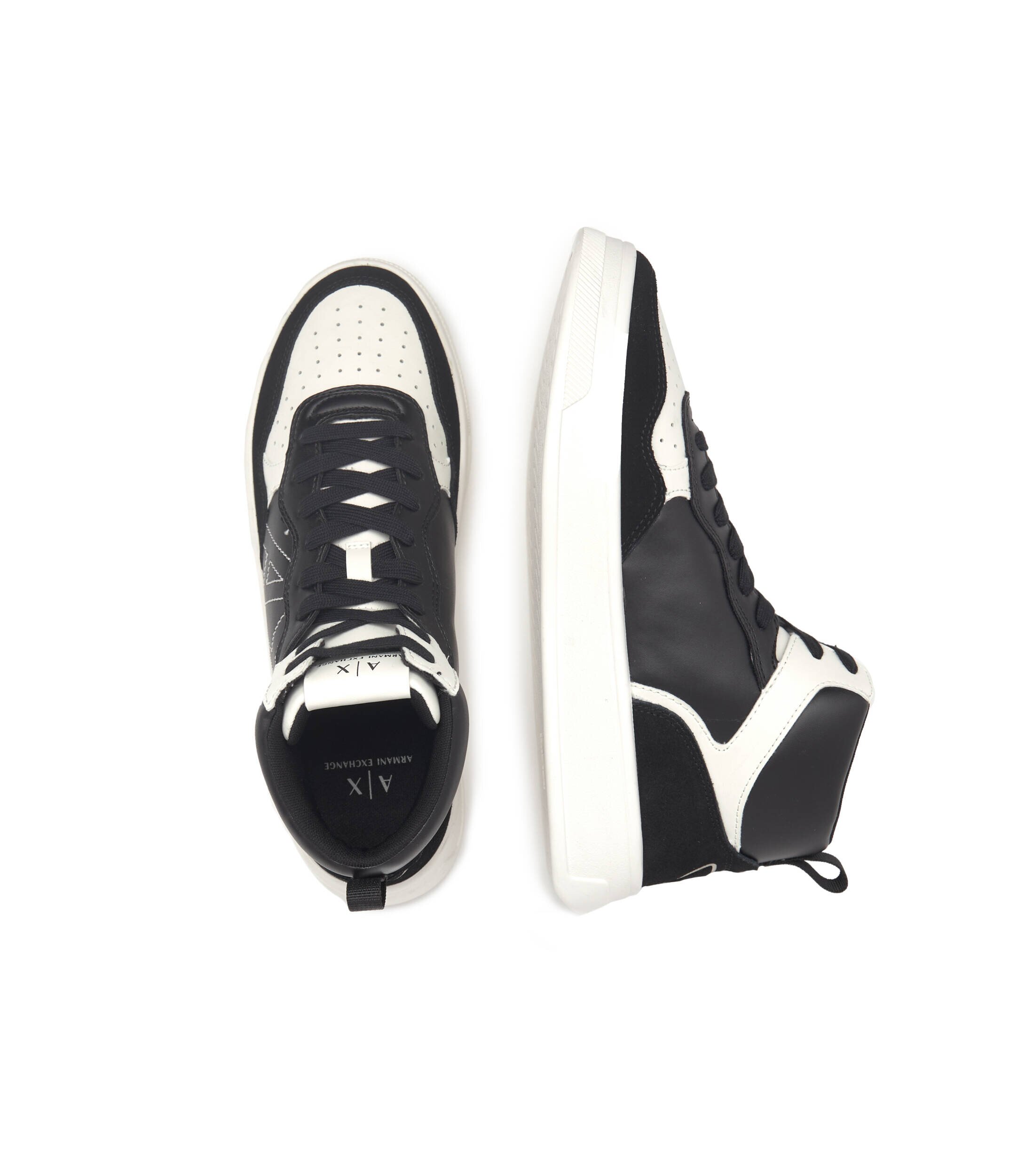 Armani Exchange Sneakers ENGLISH cu adaos de piele