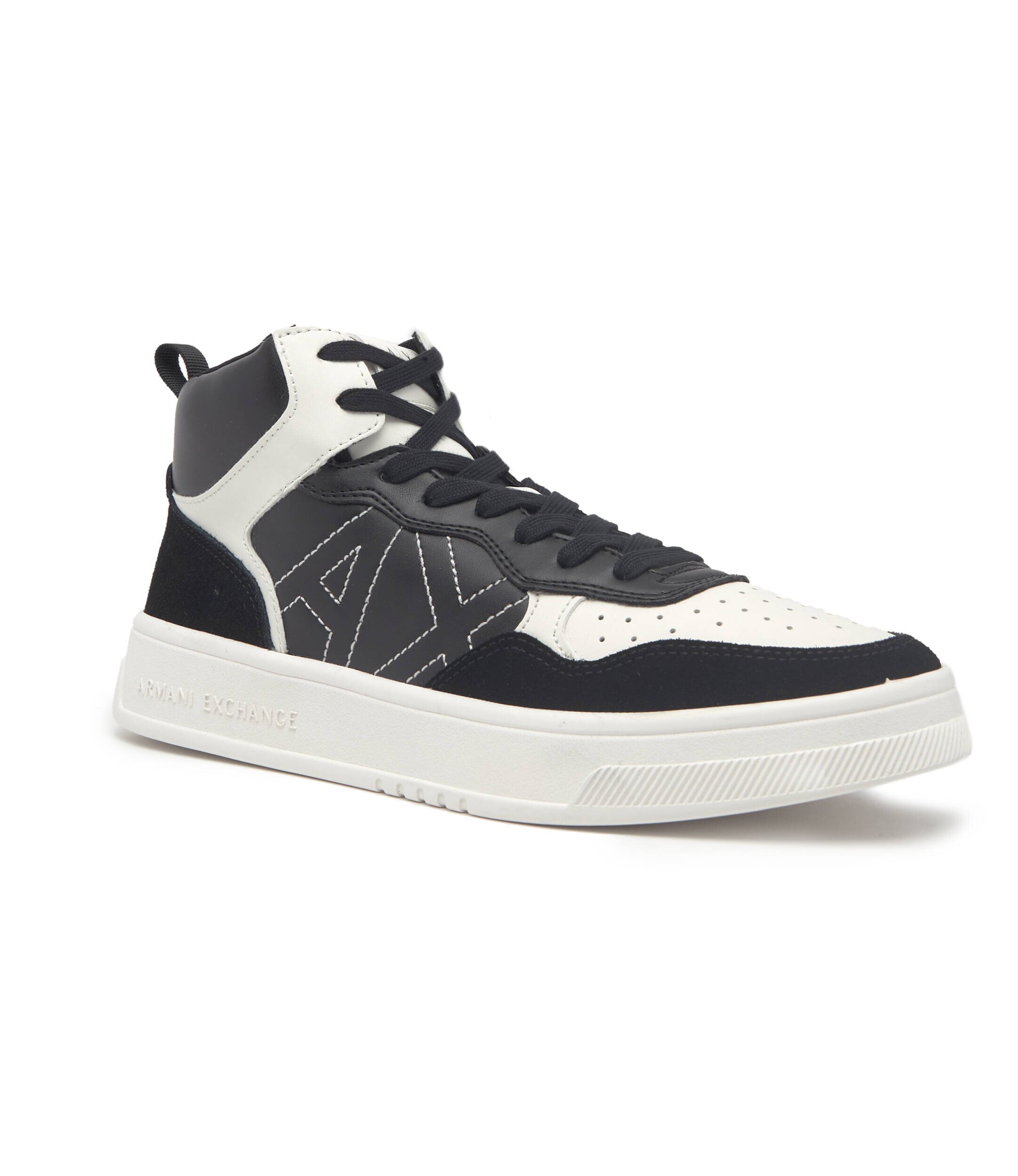 Armani Exchange Sneakers ENGLISH cu adaos de piele