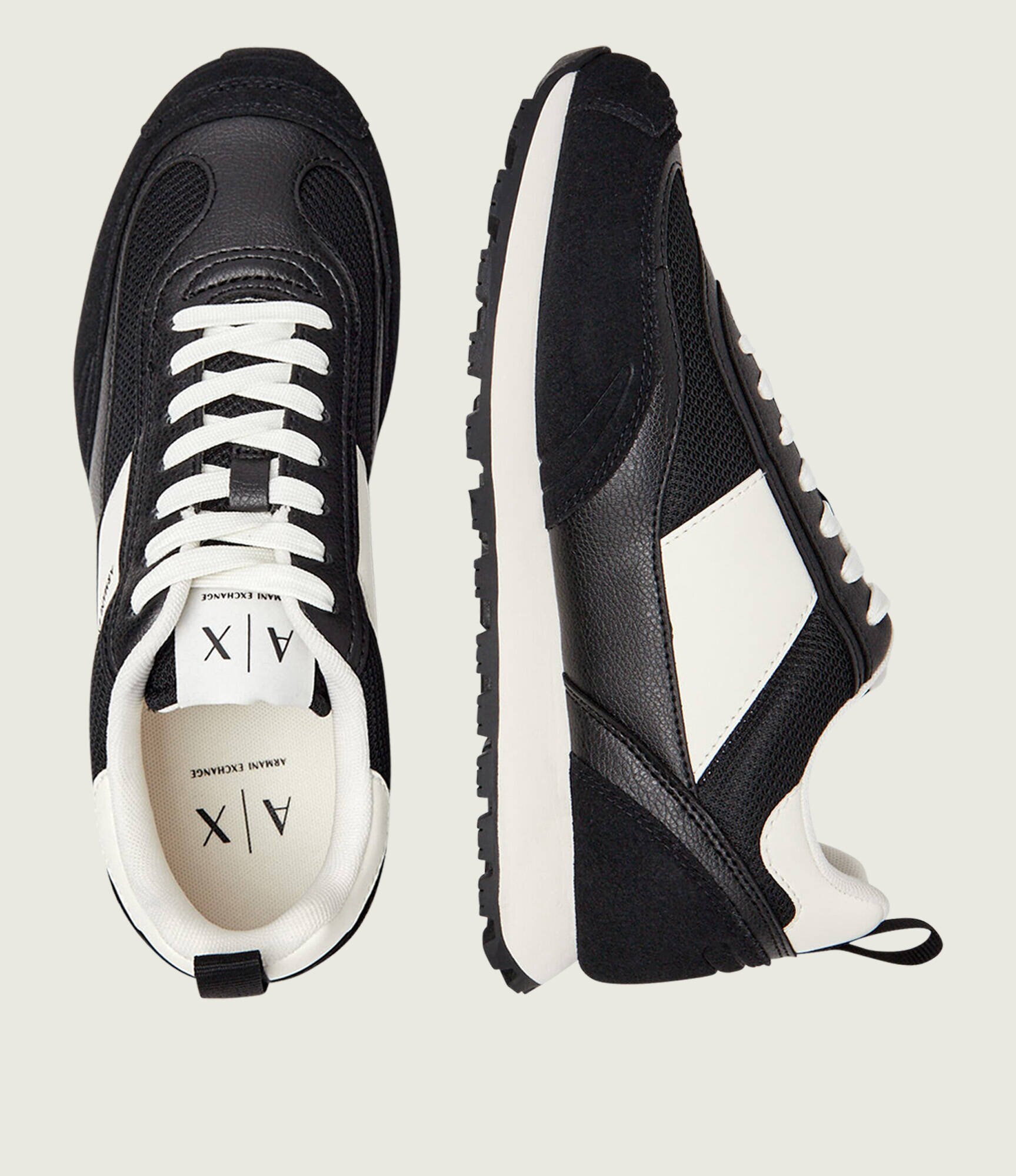 Armani Exchange Sneakers | piele întoarsă cu adaos de piele