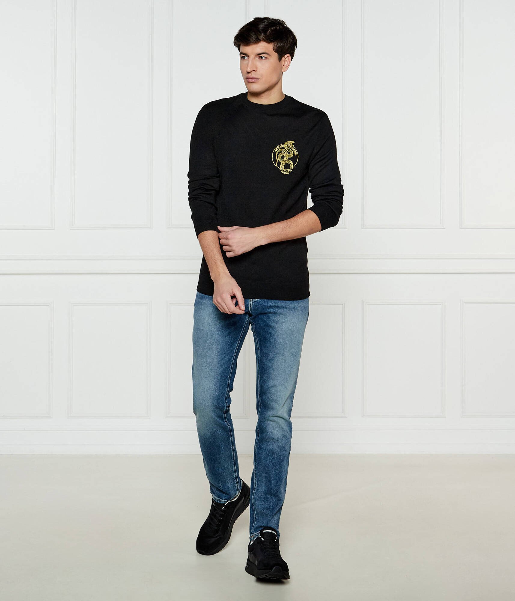 Armani Exchange Sweter | Regular Fit cu adaos de lână