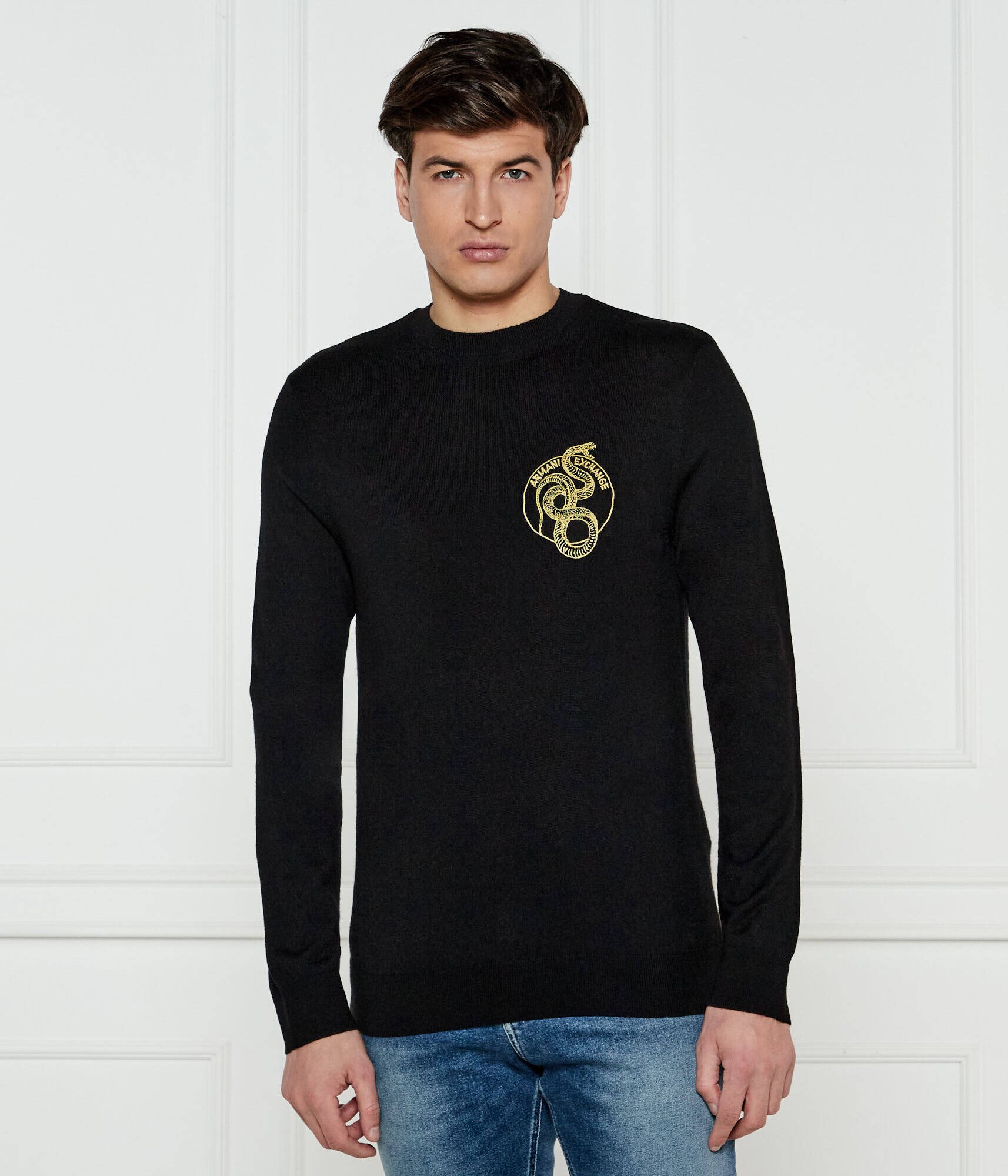 Armani Exchange Sweter | Regular Fit cu adaos de lână