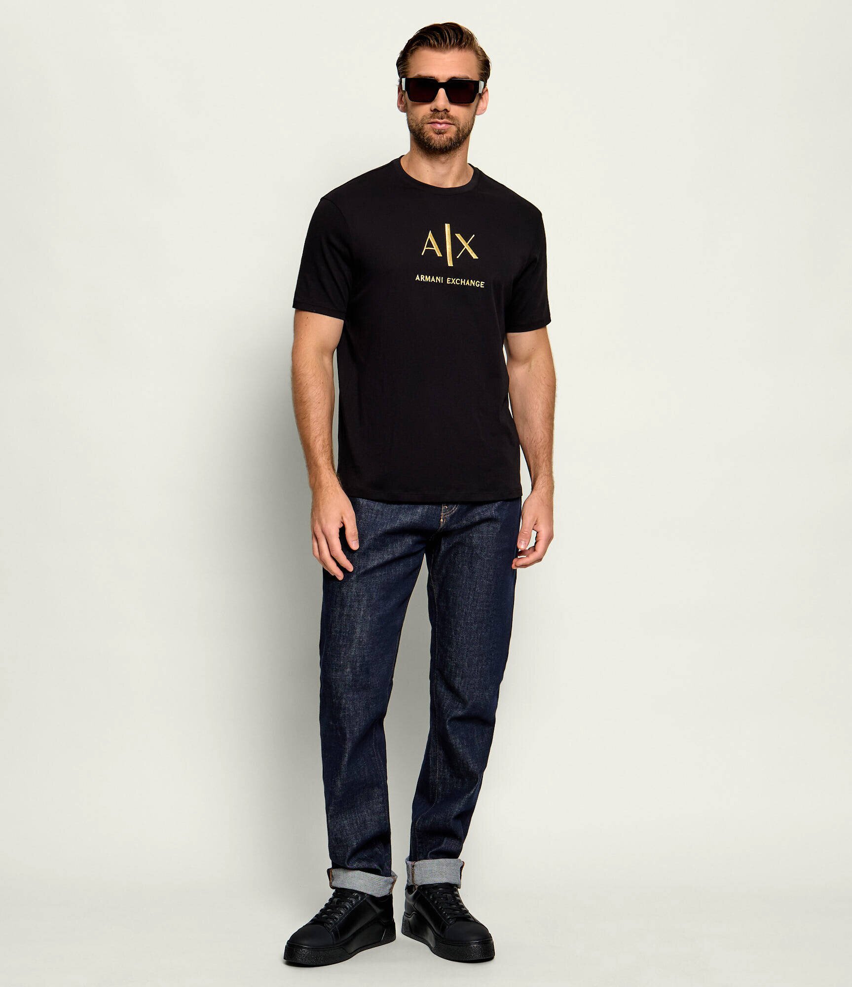 Armani Exchange Teniși din piele