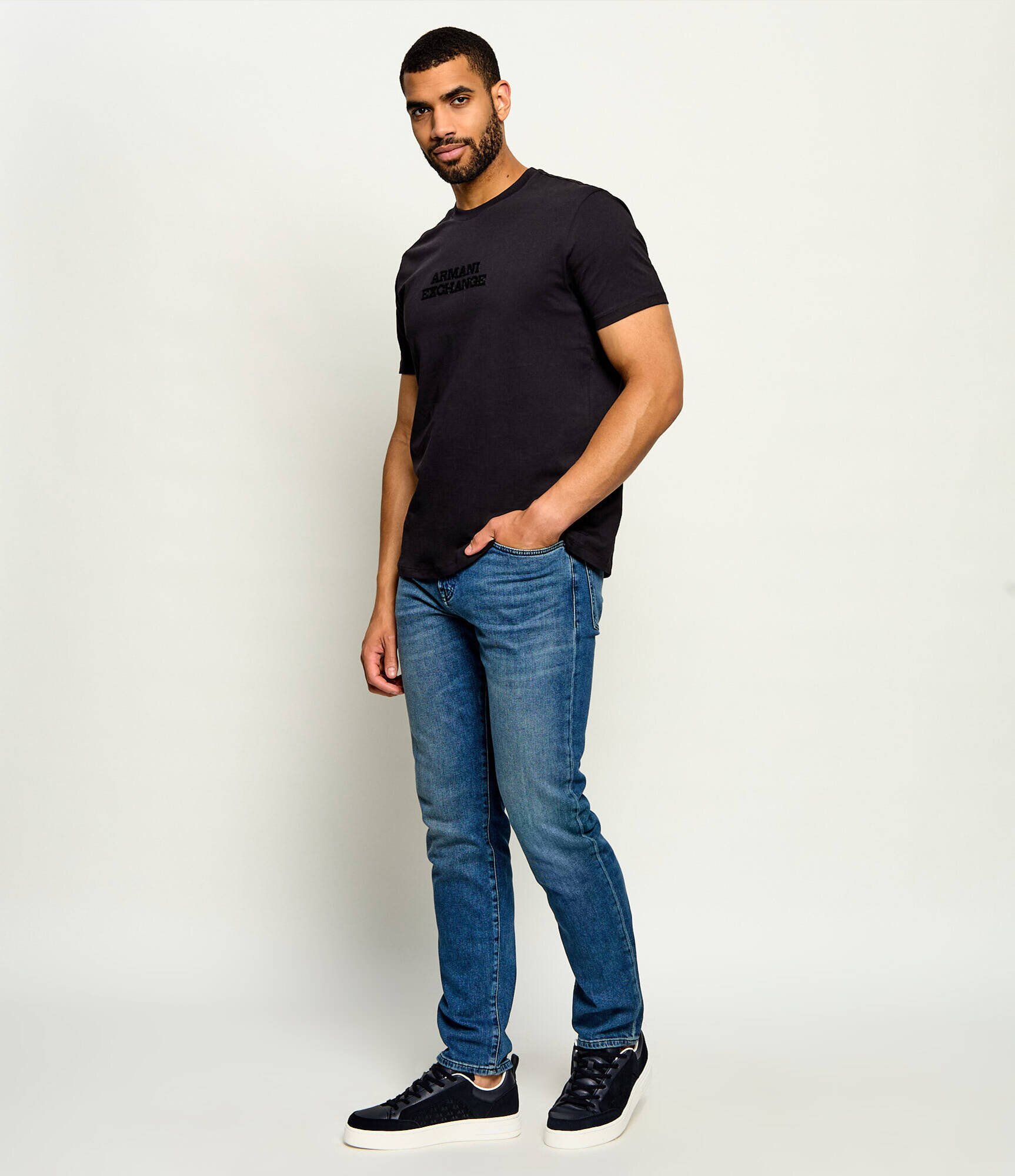 Armani Exchange Teniși din piele | piele întoarsă