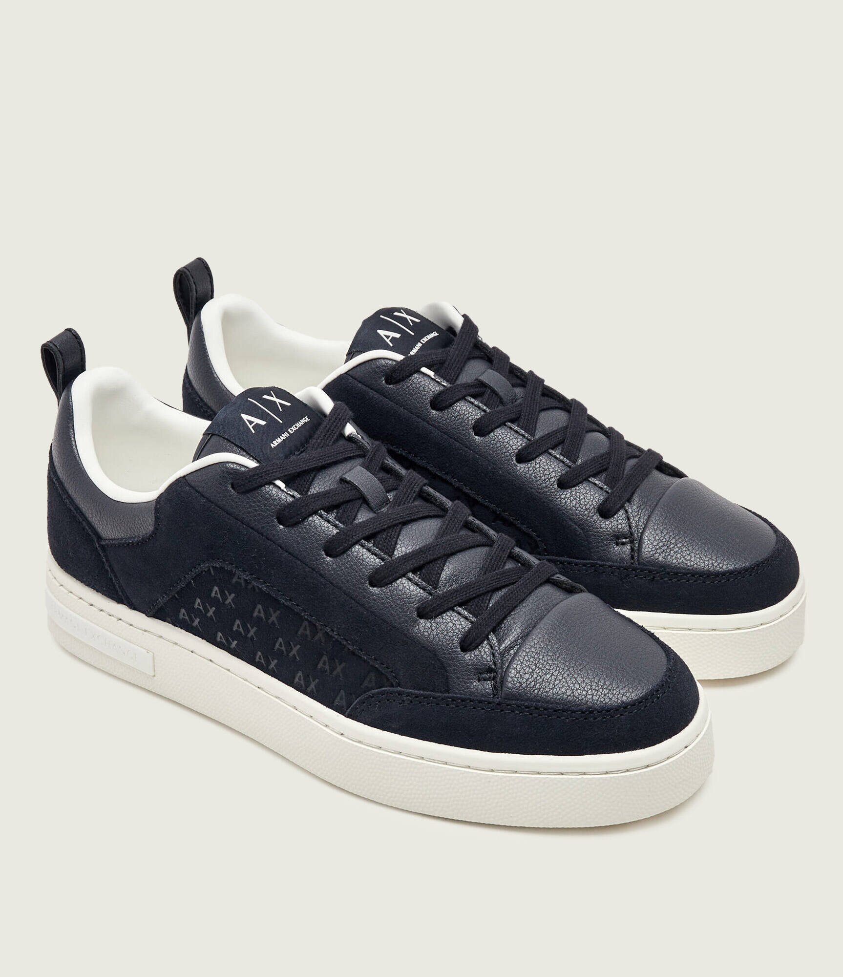 Armani Exchange Teniși din piele | piele întoarsă