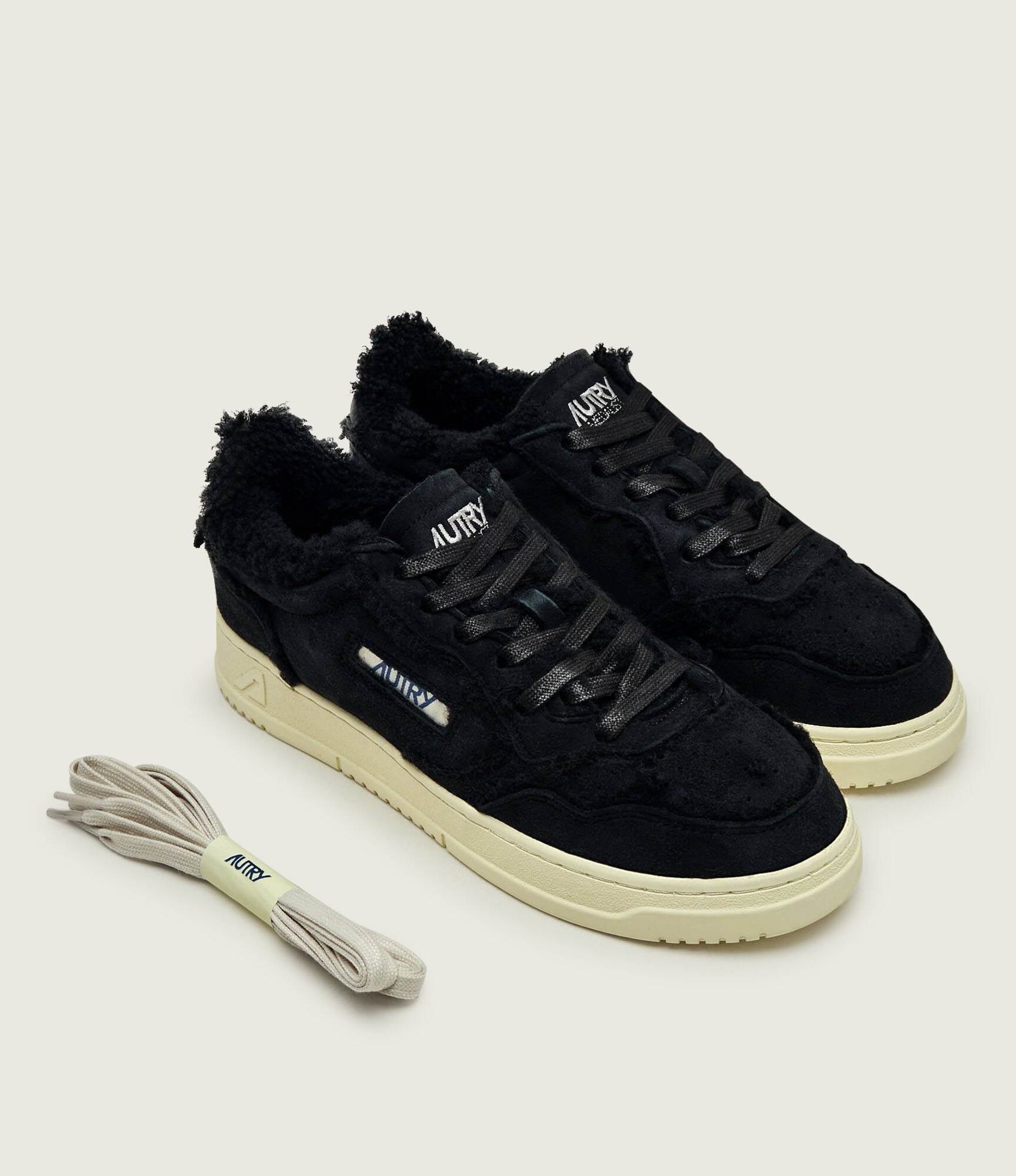 AUTRY Căptușite sneakers Medalist | piele întoarsă | shearling cu adaos de lână