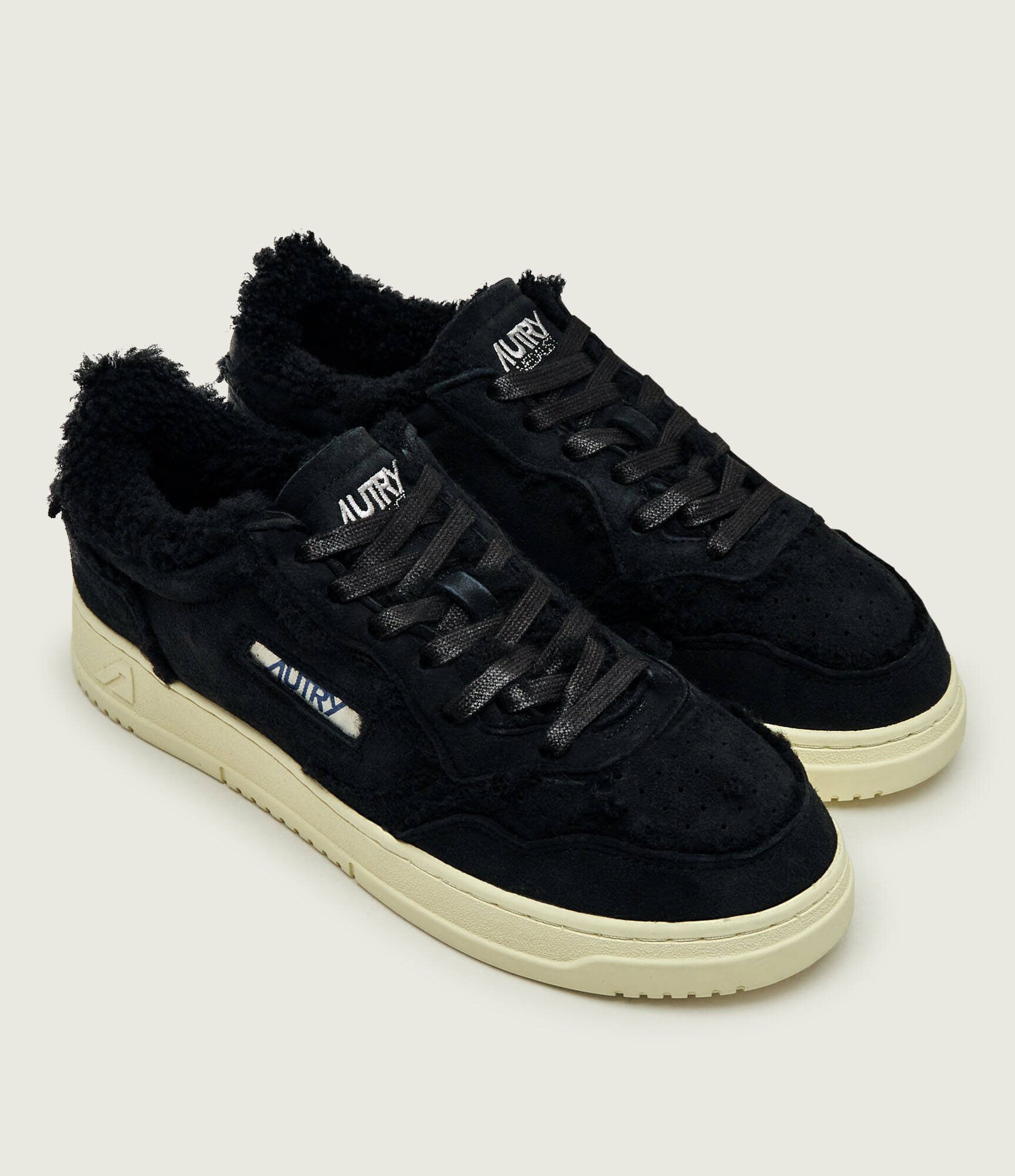 AUTRY Căptușite sneakers Medalist | piele întoarsă | shearling cu adaos de lână