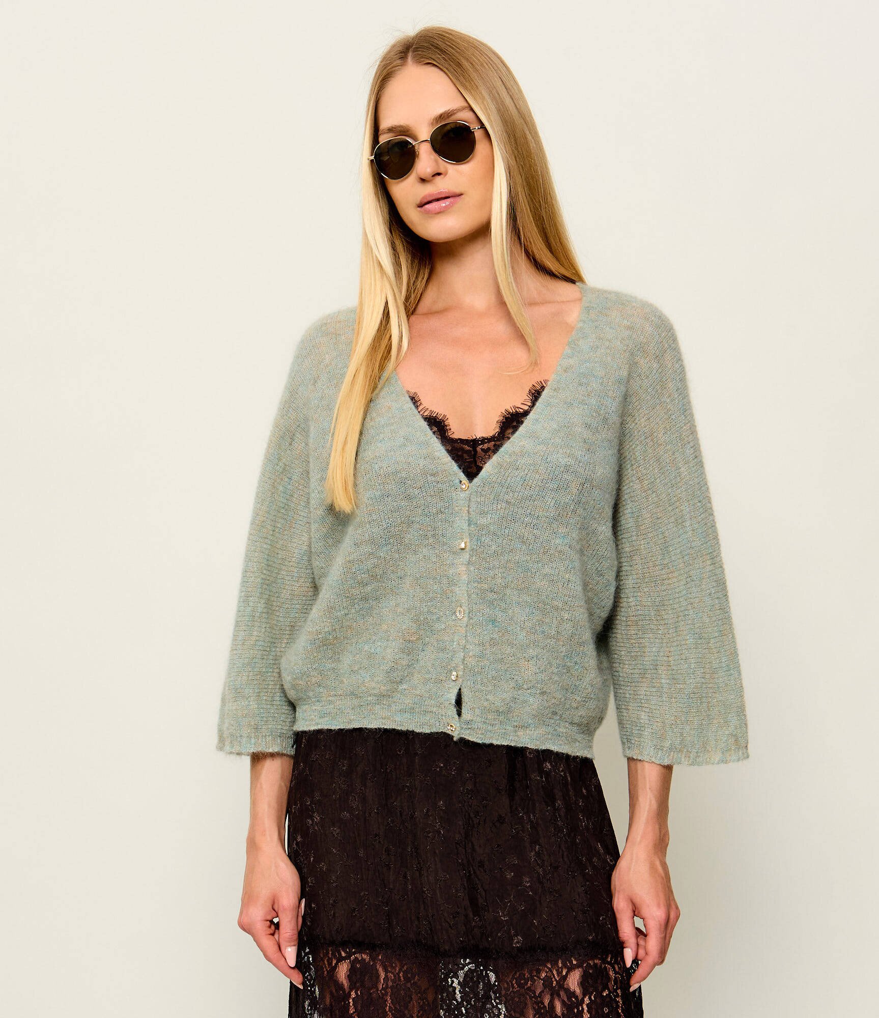 Ba&sh De lână cardigan Isaac | Relaxed fit
