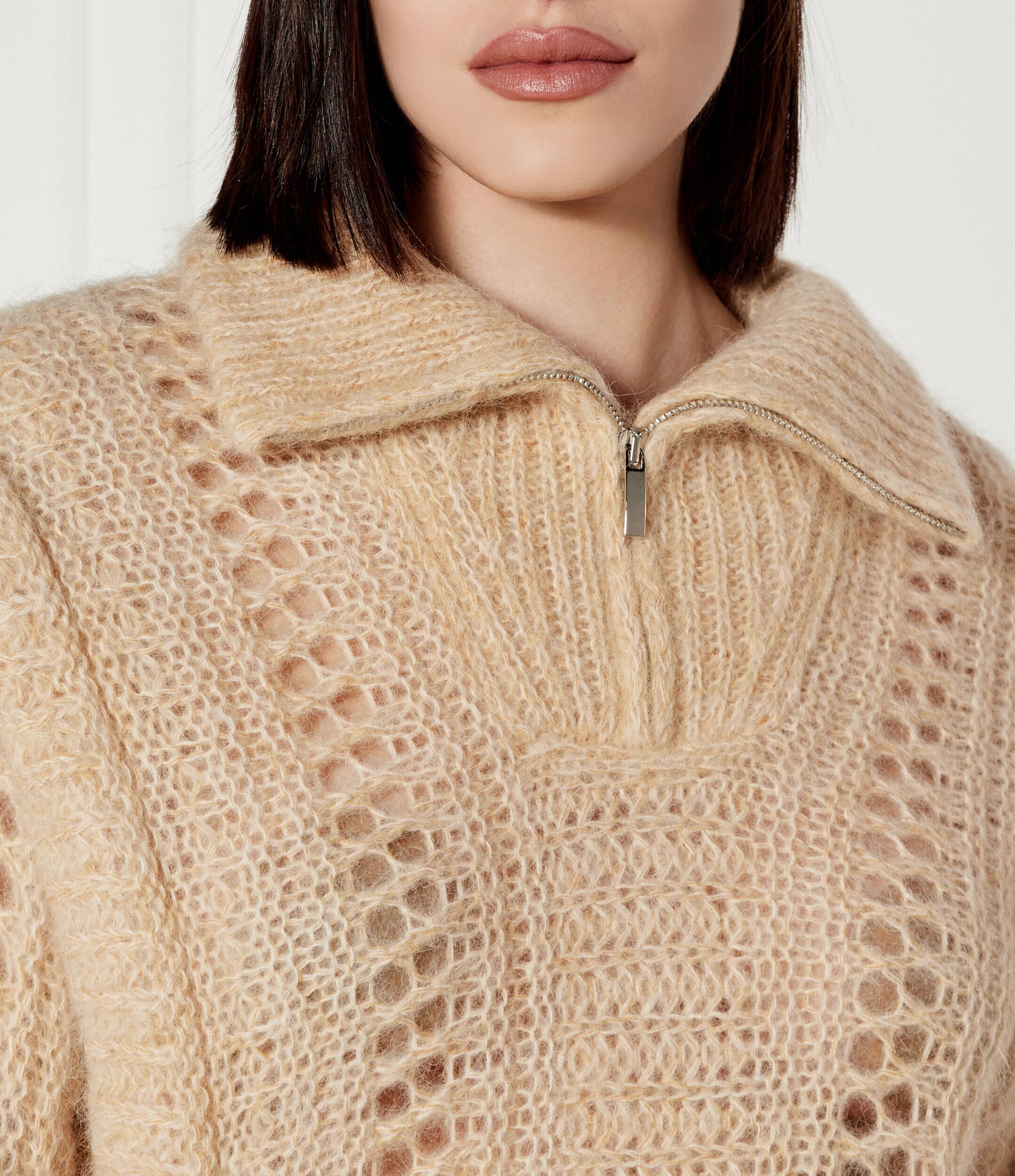 Ba&sh De lână pulover | Oversize fit plasă basic