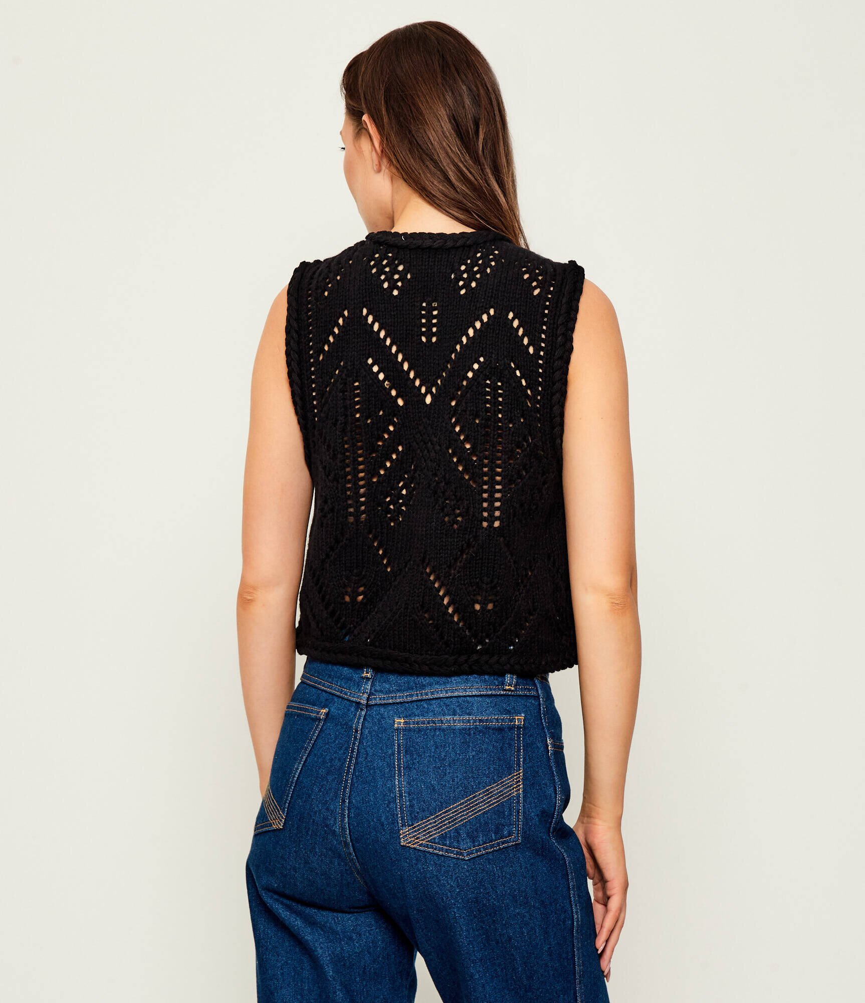 Ba&sh De lână vestă GILES | Cropped Fit
