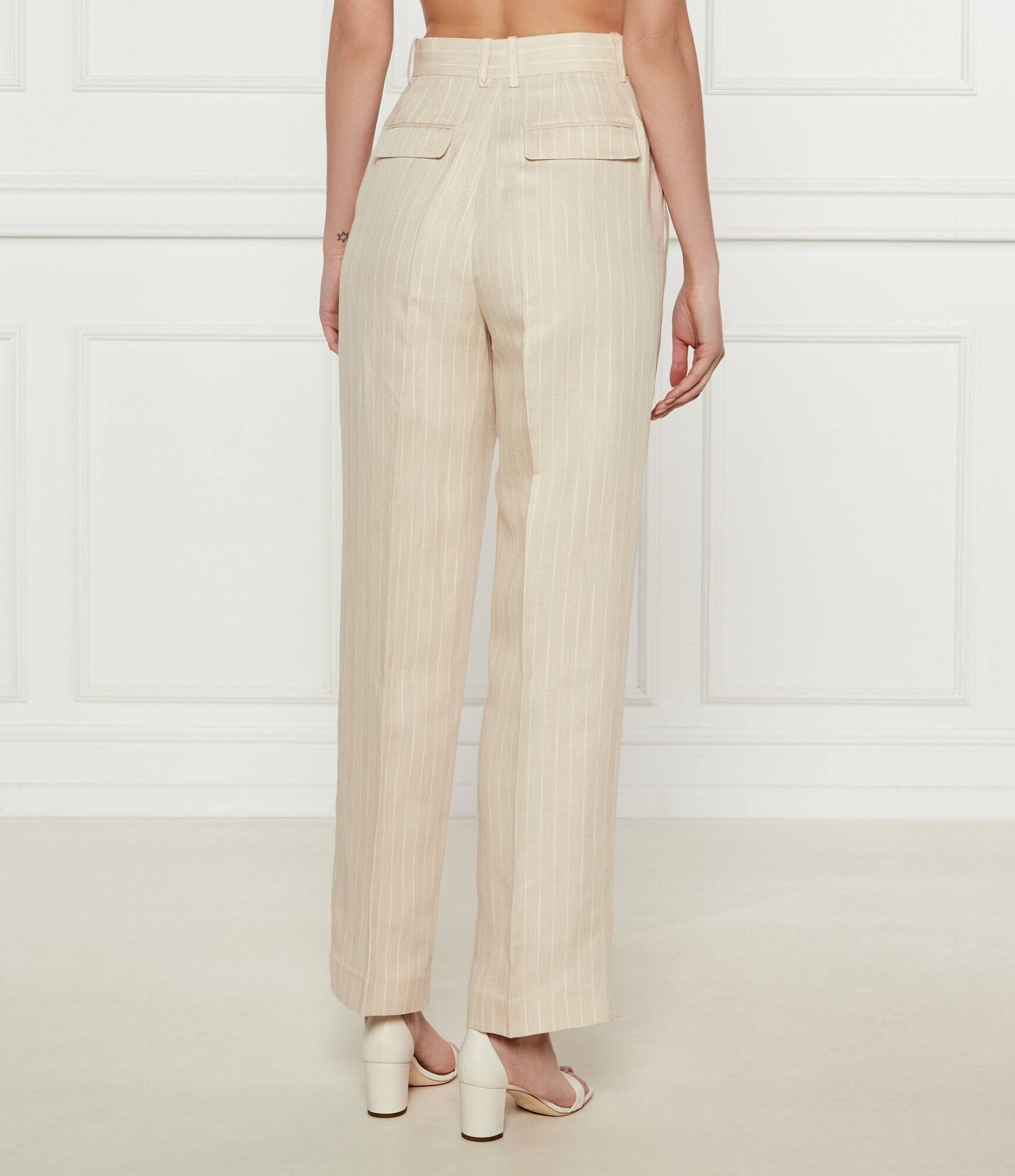 Ba&sh Pantaloni PEANUT | Relaxed fit | cu adaos de in