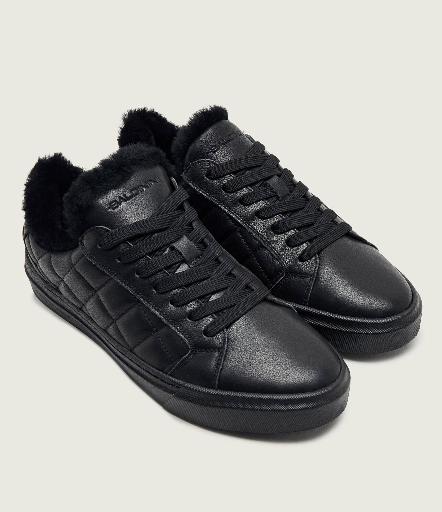 Baldinini Căptușite teniși din piele | shearling cu adaos de lână
