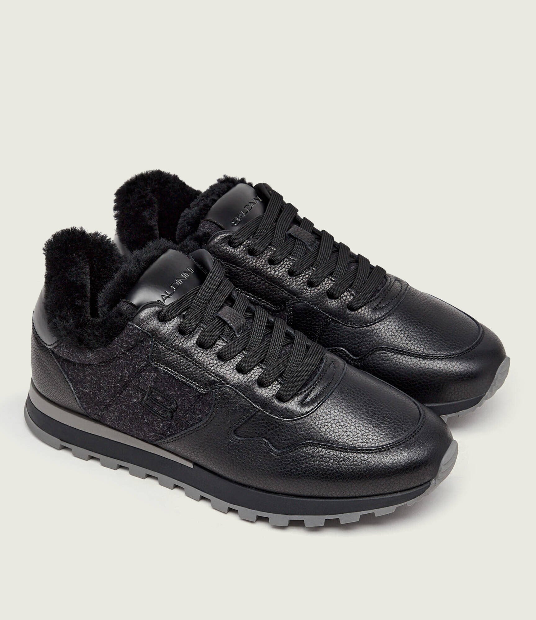 Baldinini De piele căptușite sneakers | shearling cu adaos de lână