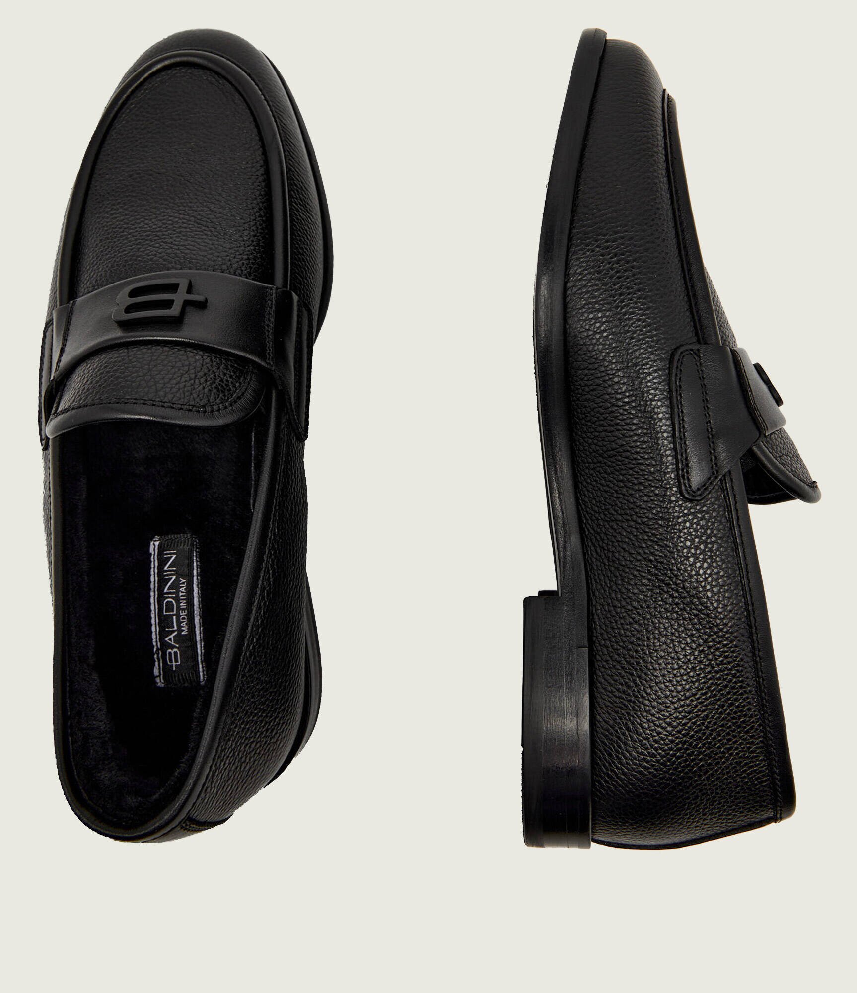 Baldinini De piele pantofi loafer cu adaos de lână